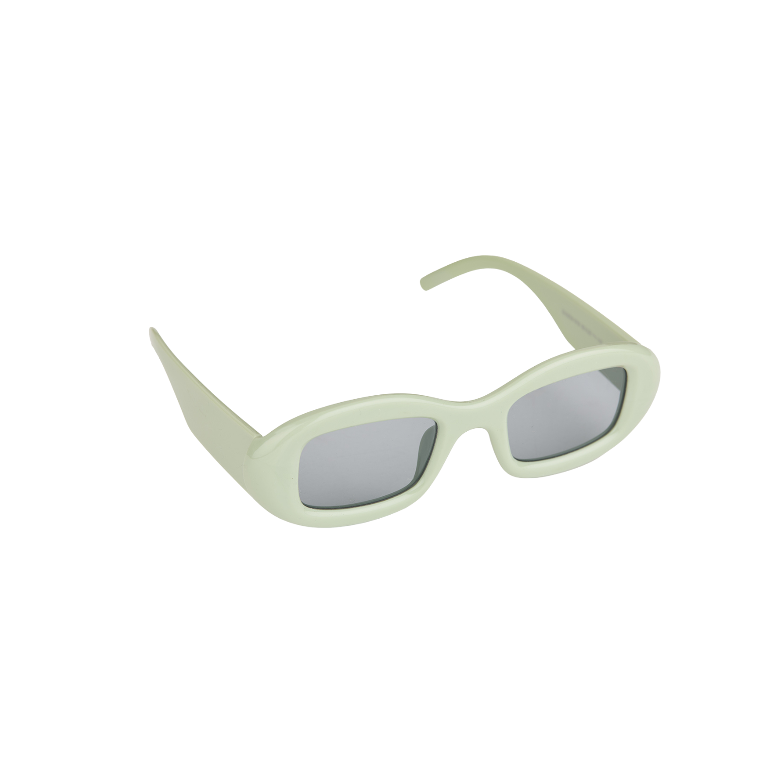 Round Squared Sunnies Accessories Frankie's Exclusives Green With Silver