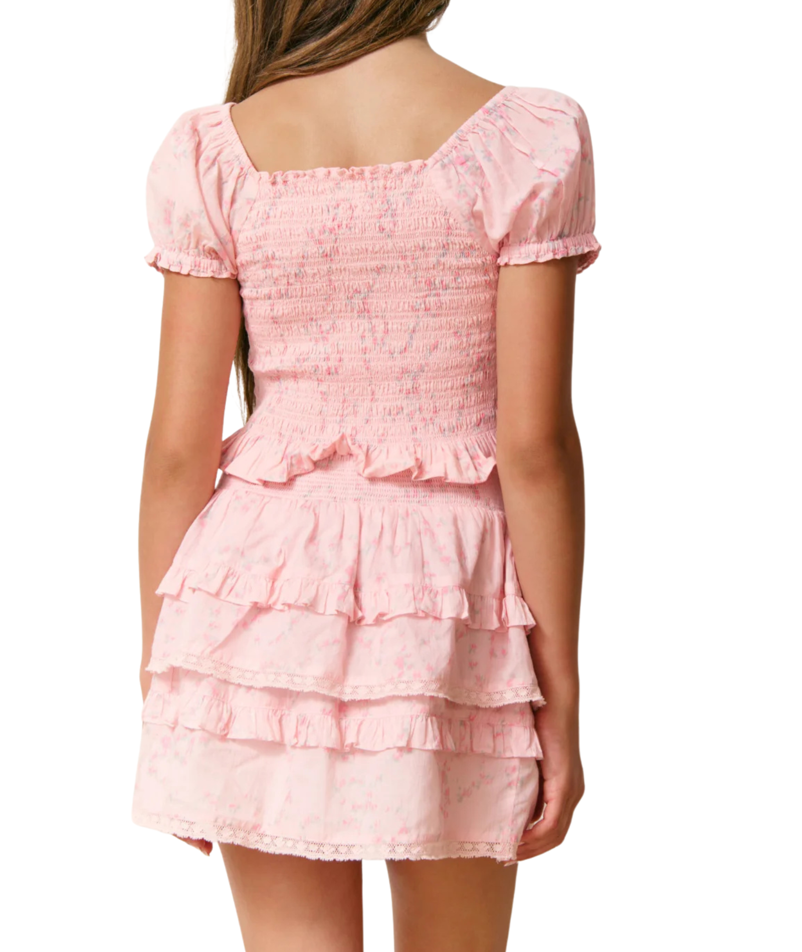 Love Shack Fancy Girls Billie Skirt Apple Blossom Girls Special Bottoms Love Shack Fancy