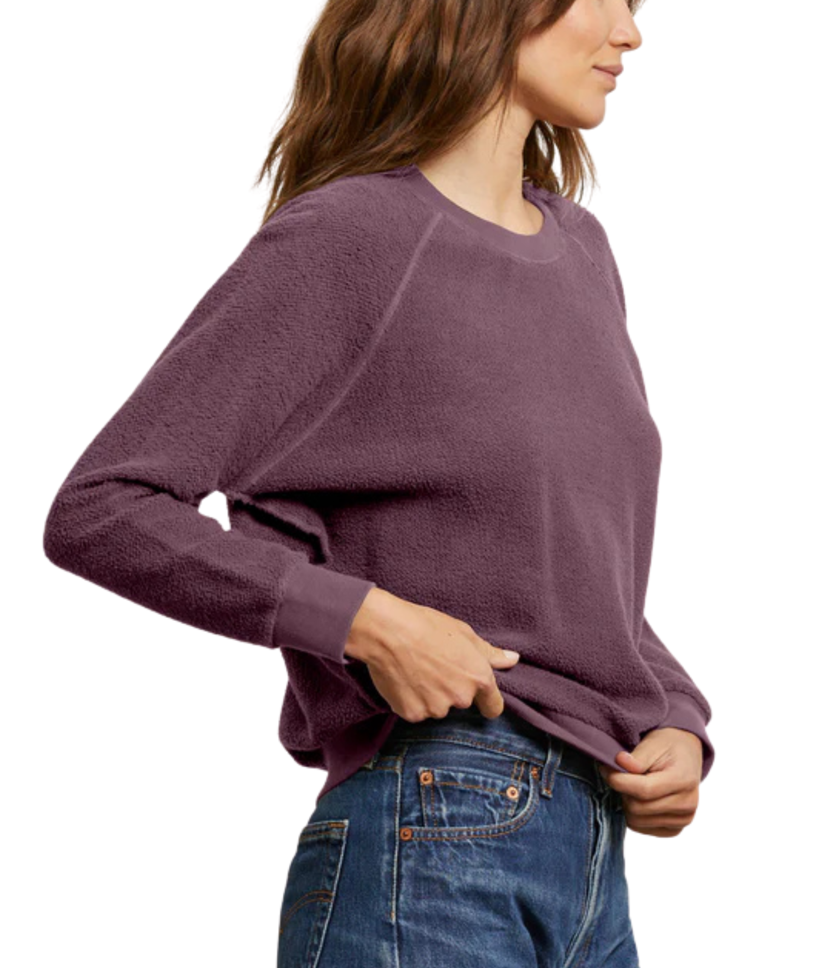 Perfect White Tee Women Ziggy Inside Out Fleece Sweatshirt 2 Distressed/seasonal womens Perfect White Tee