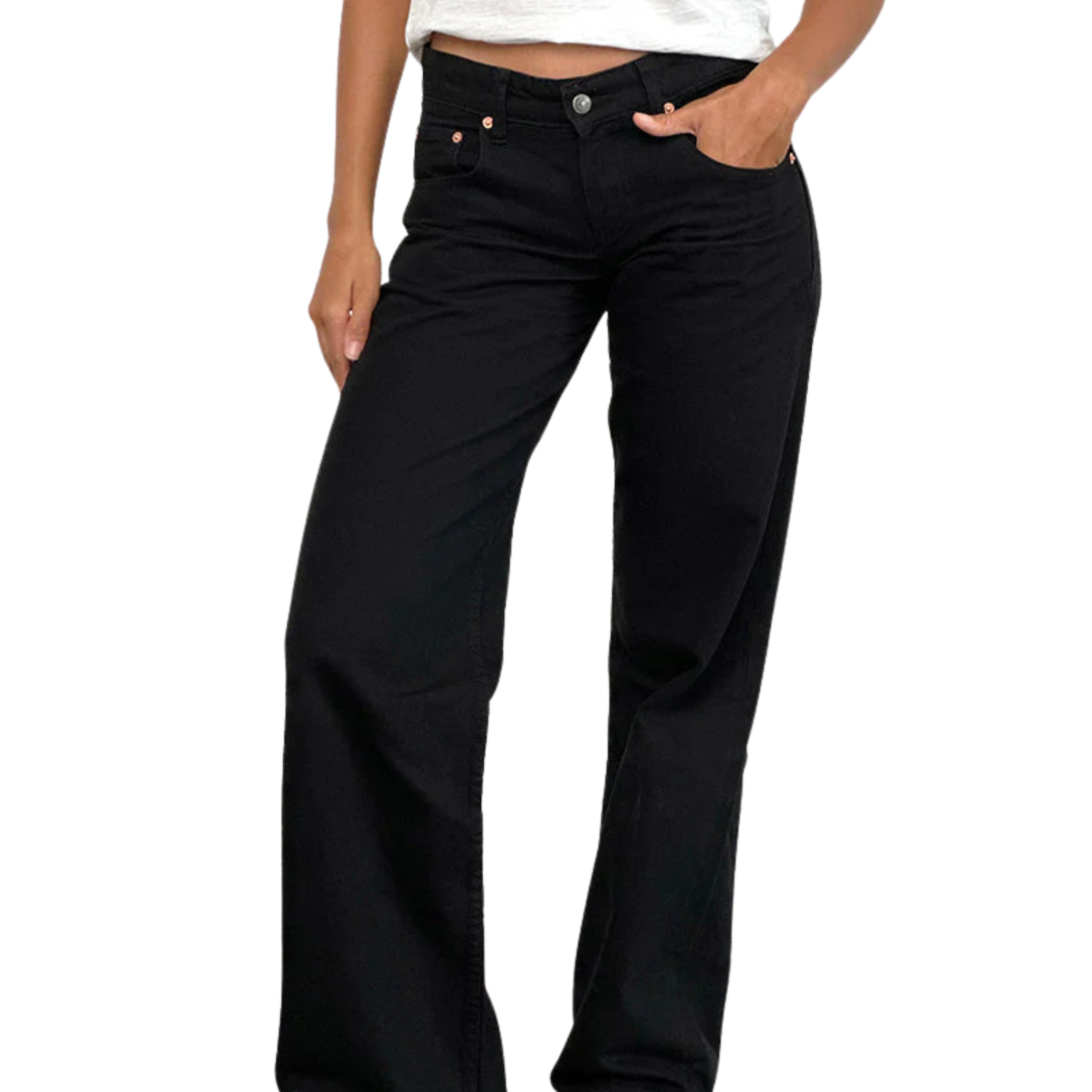 Motel Rocks Juniors Low Rise Parallel Jeans Rinse Black Womens Denim Motel Rocks Black Juniors/Women 24/32
