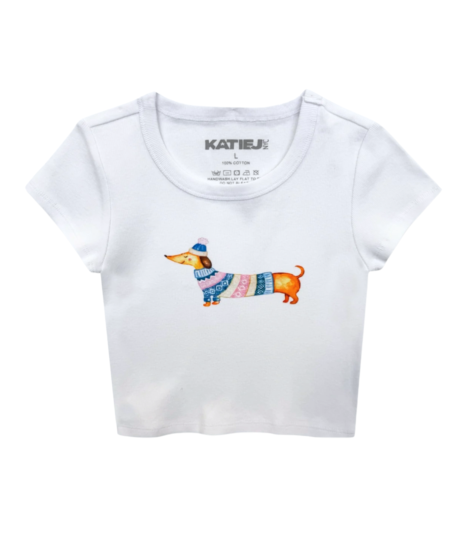 Katie J NYC Girls Dachshund Tee Girls Casual Tops Katie J NYC