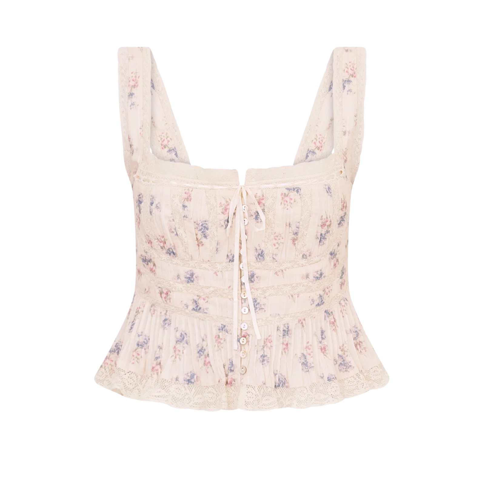 Love Shack Fancy Women Kaelin Top Antique Vanilla