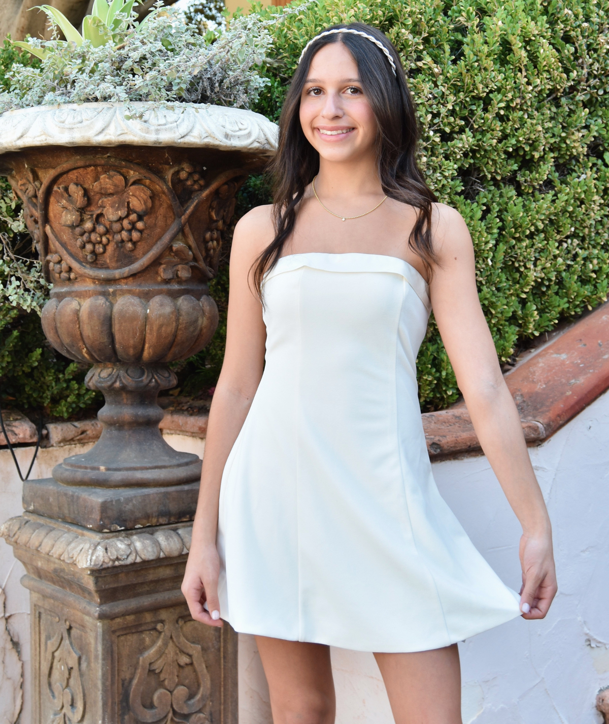 Theme Girls Yael Winter White Bow Back Dress Girls Special Dresses Theme-NYC