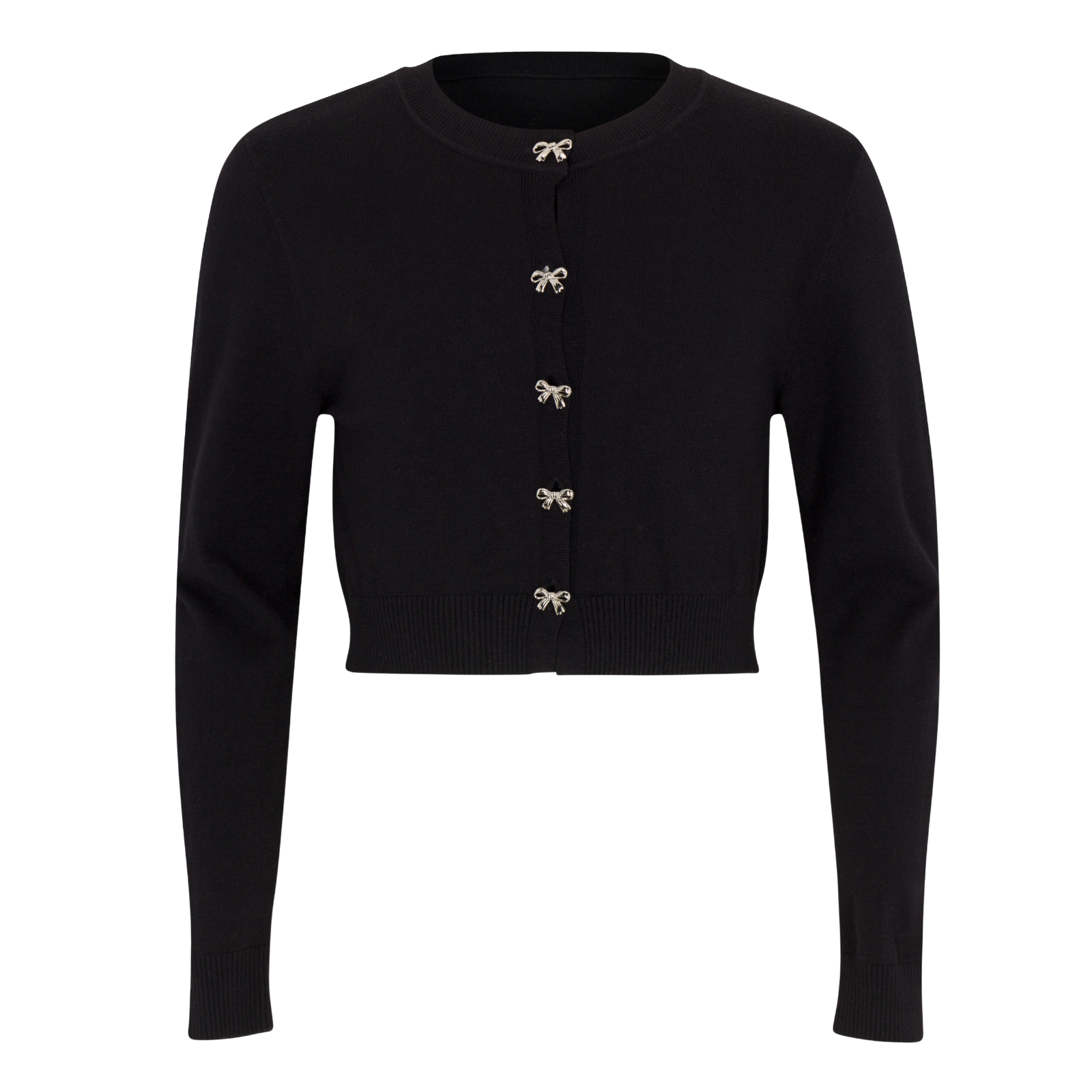 Gold Rush NYC Girls Sylvie Bow Cardigan Girls Casual Tops Gold Rush NYC Black Y/S (7/8)