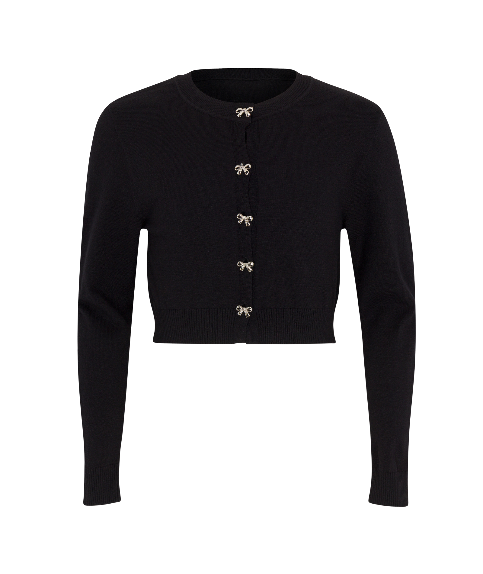 Gold Rush NYC Girls Sylvie Bow Cardigan Girls Casual Tops Gold Rush NYC Black Y/S (7/8)