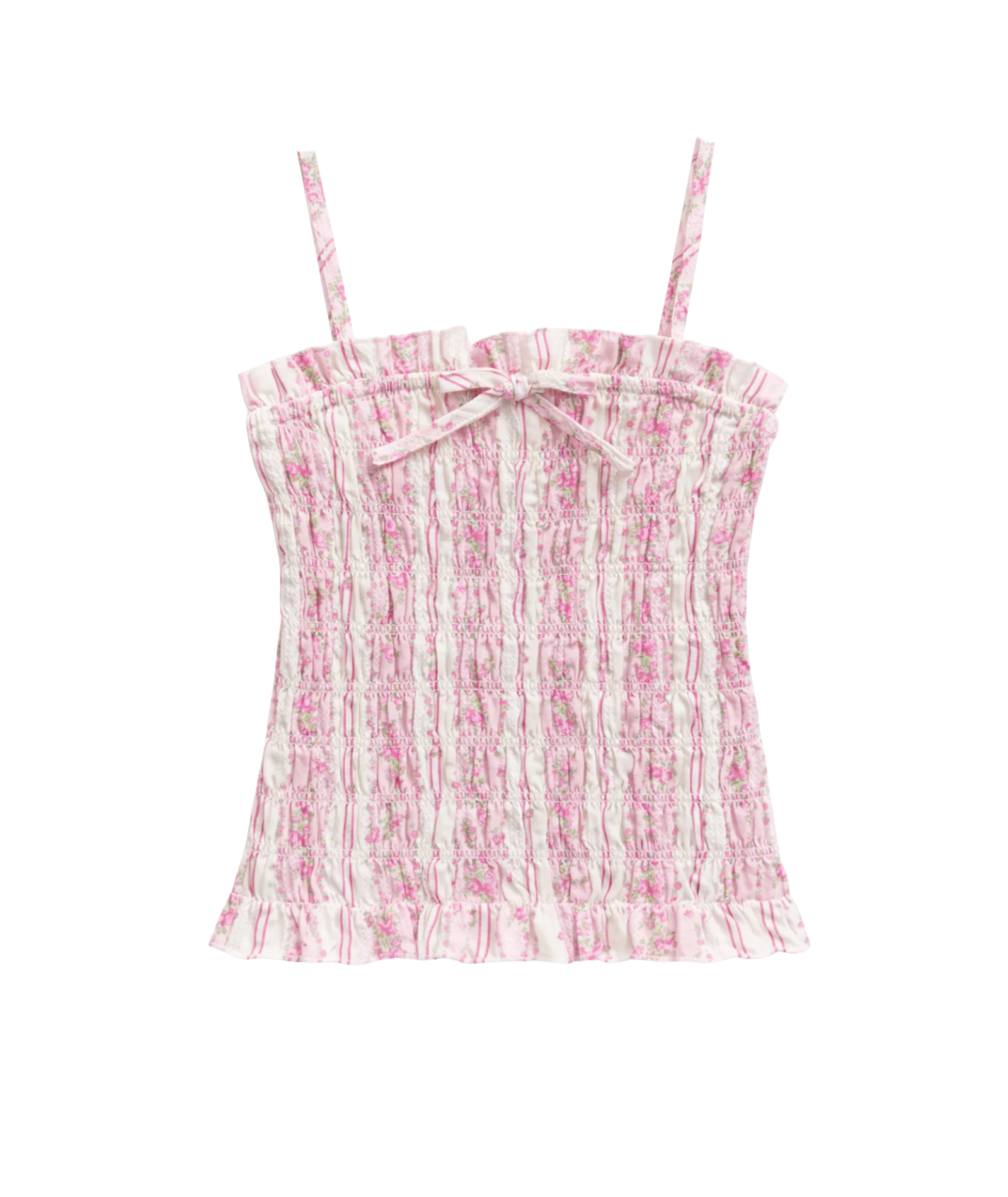 Katie J NYC Girls Baby Pink Cottage Stripe Alma Top Girls Casual Tops Katie J NYC