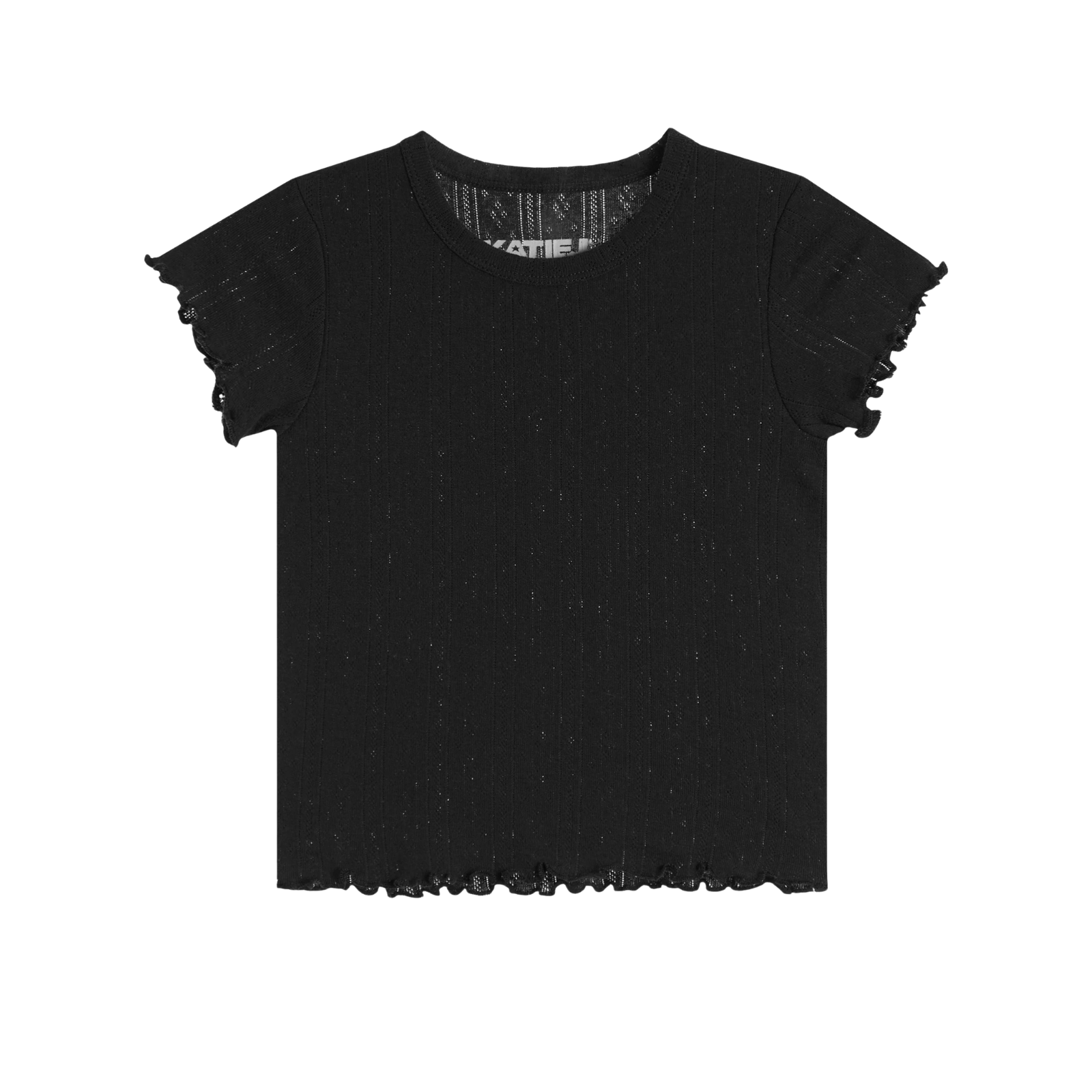 Katie J NYC Girls Marina Pointelle Tee