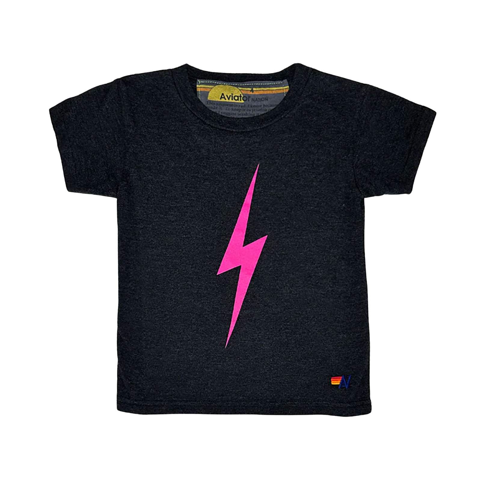 Aviator Nation Kids Bolt Tee Girls Casual Tops Aviator Nation Black Y/4