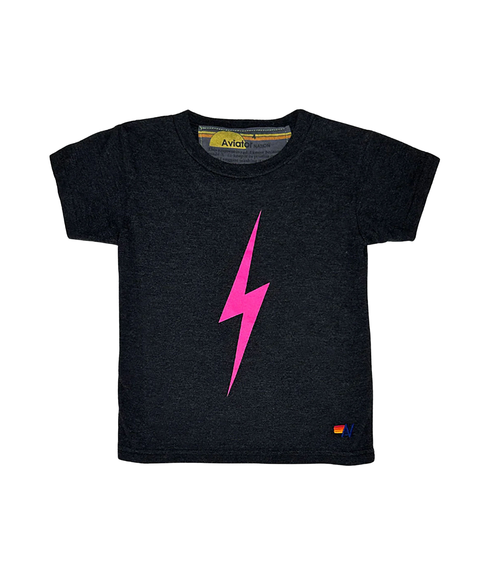 Aviator Nation Kids Bolt Tee Girls Casual Tops Aviator Nation Black Y/4