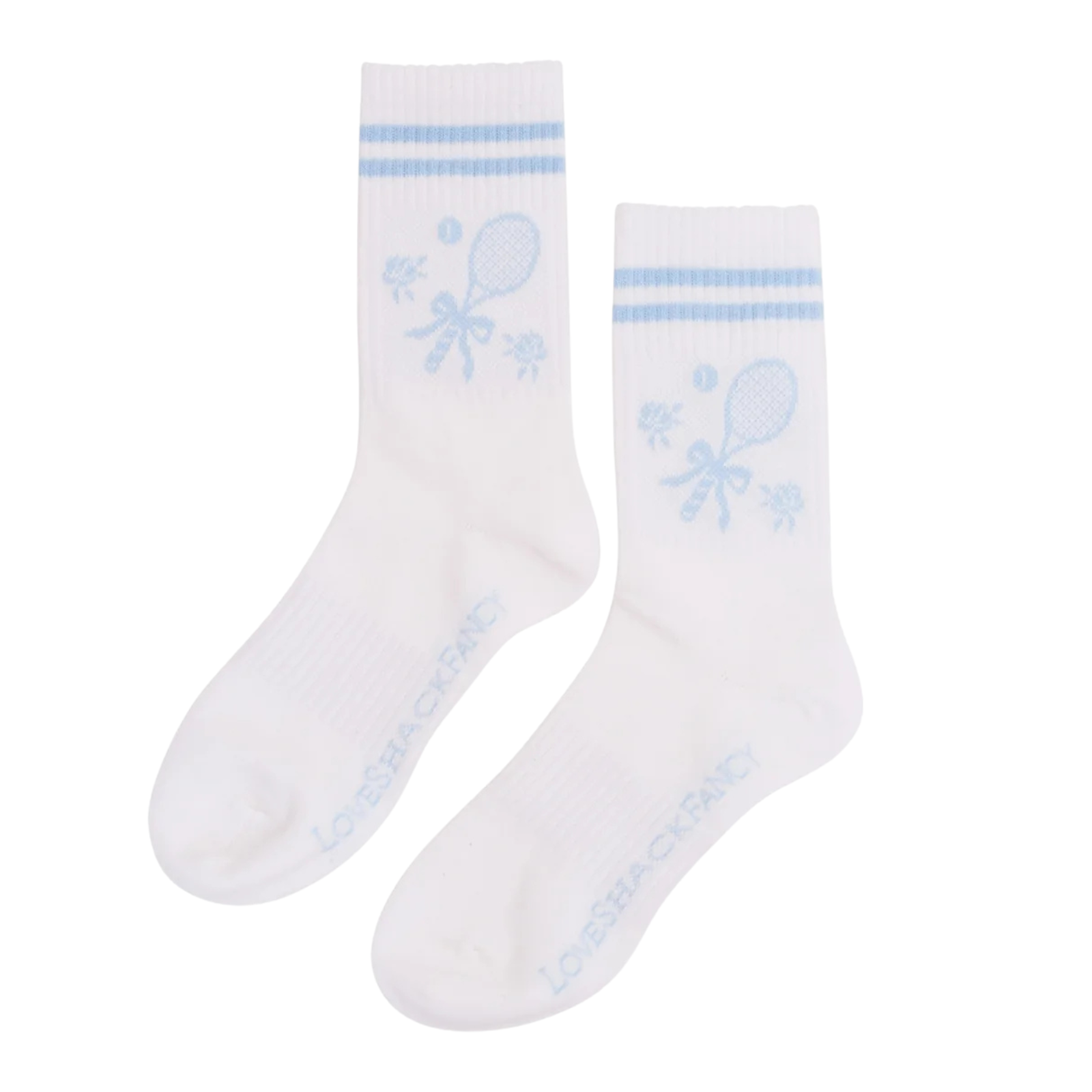 Love Shack Fancy Women Lowell Striped Socks Accessories Love Shack Fancy Blue Juniors/Women S/M