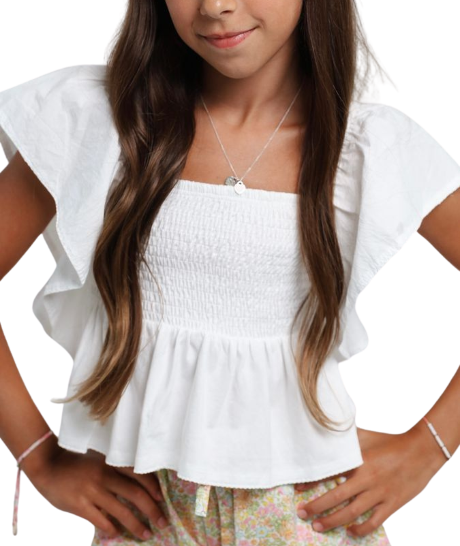 Summer Loving Girls Aurora Top White Girls Casual Tops Summer Loving