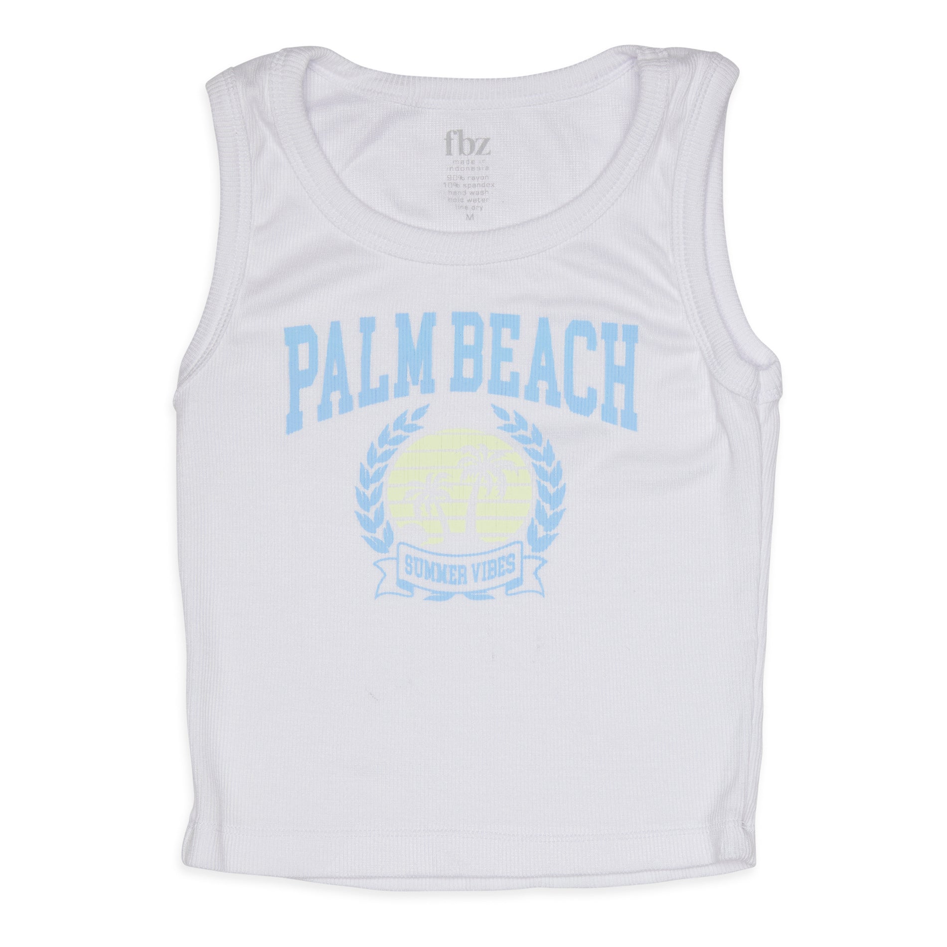 FBZ Girls Libby Palm Beach Tank Distressed/seasonal girls FBZ Flowers By Zoe White Y/5