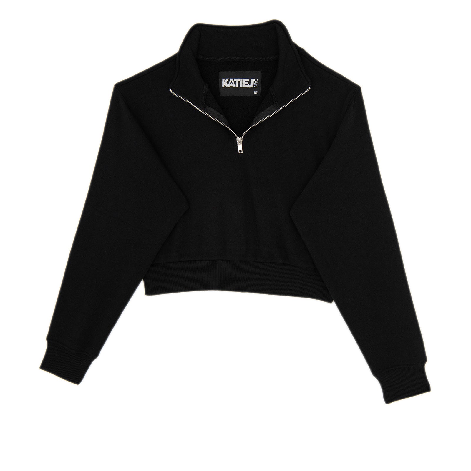 Katie J NYC Girls Dylan 3/4 Zip Hoodie Girls Casual Tops Katie J NYC Black Y/S (7/8)