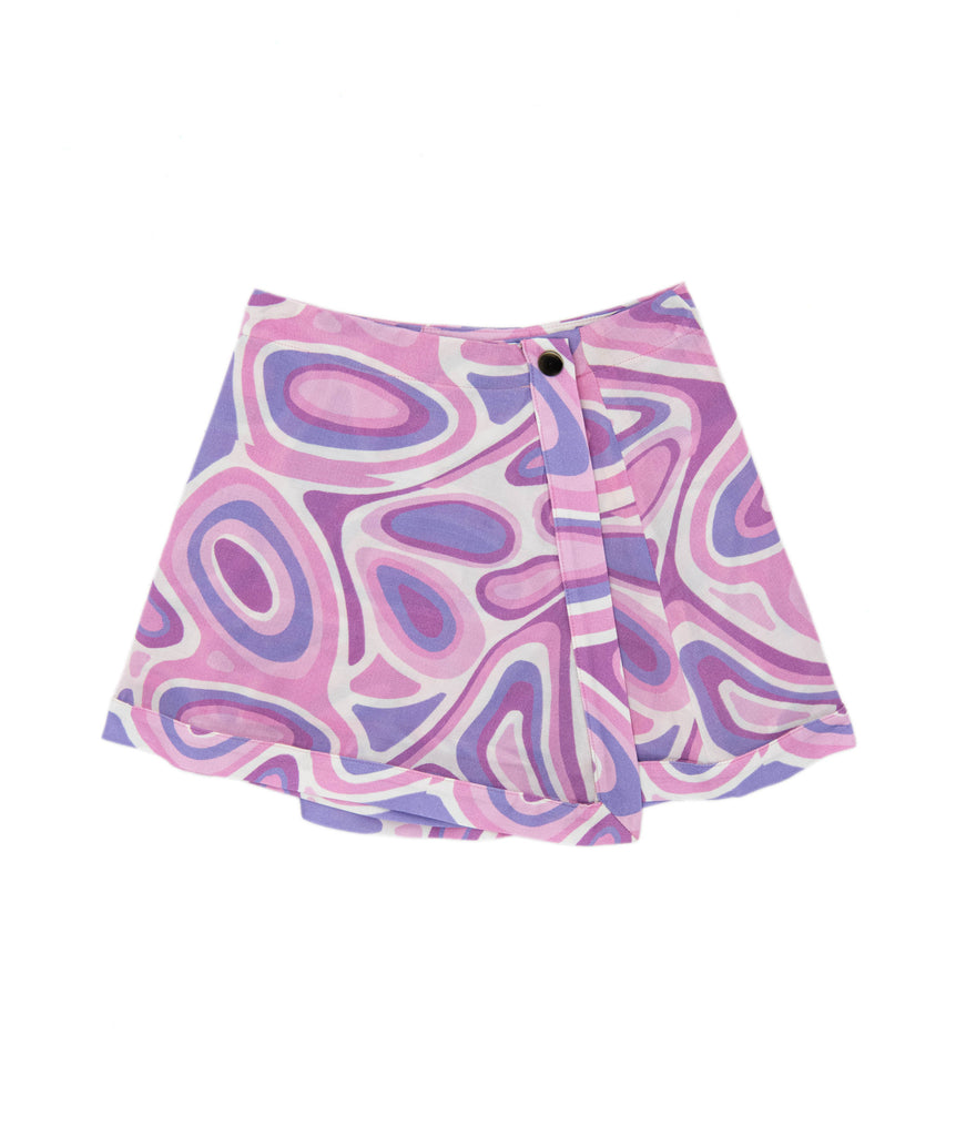Theme Girls Soleil Wrap Skirt Purple Pink Abstract Distressed/seasonal girls Theme-NYC   