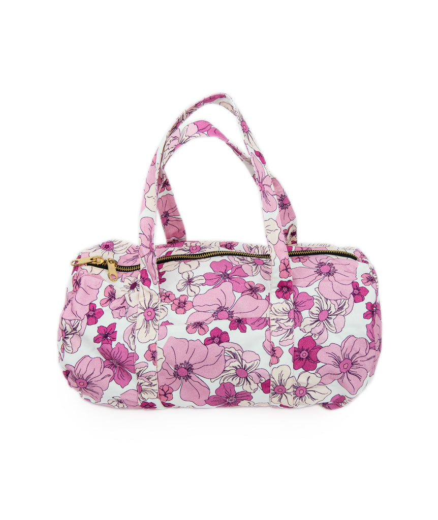 Theme Girls Duffle White 70's Floral Accessories Theme-NYC   
