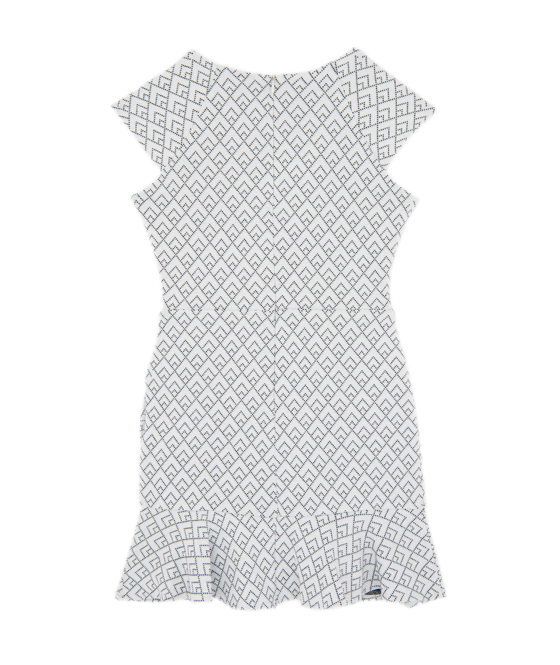 By Debra Girls Kate Ivory/Black Slanted Ruffle Dress Girls Special Dresses By Debra