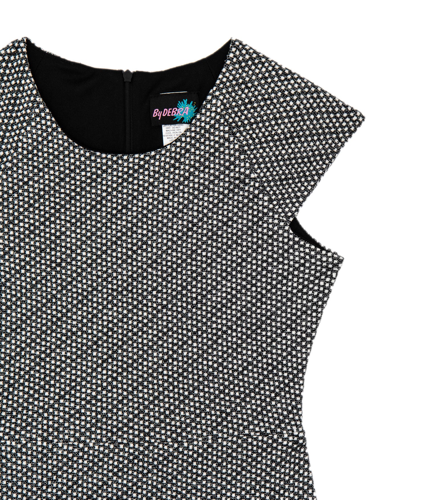 By Debra Girls Kate Black/White Slanted Ruffle Dress Girls Special Dresses By Debra