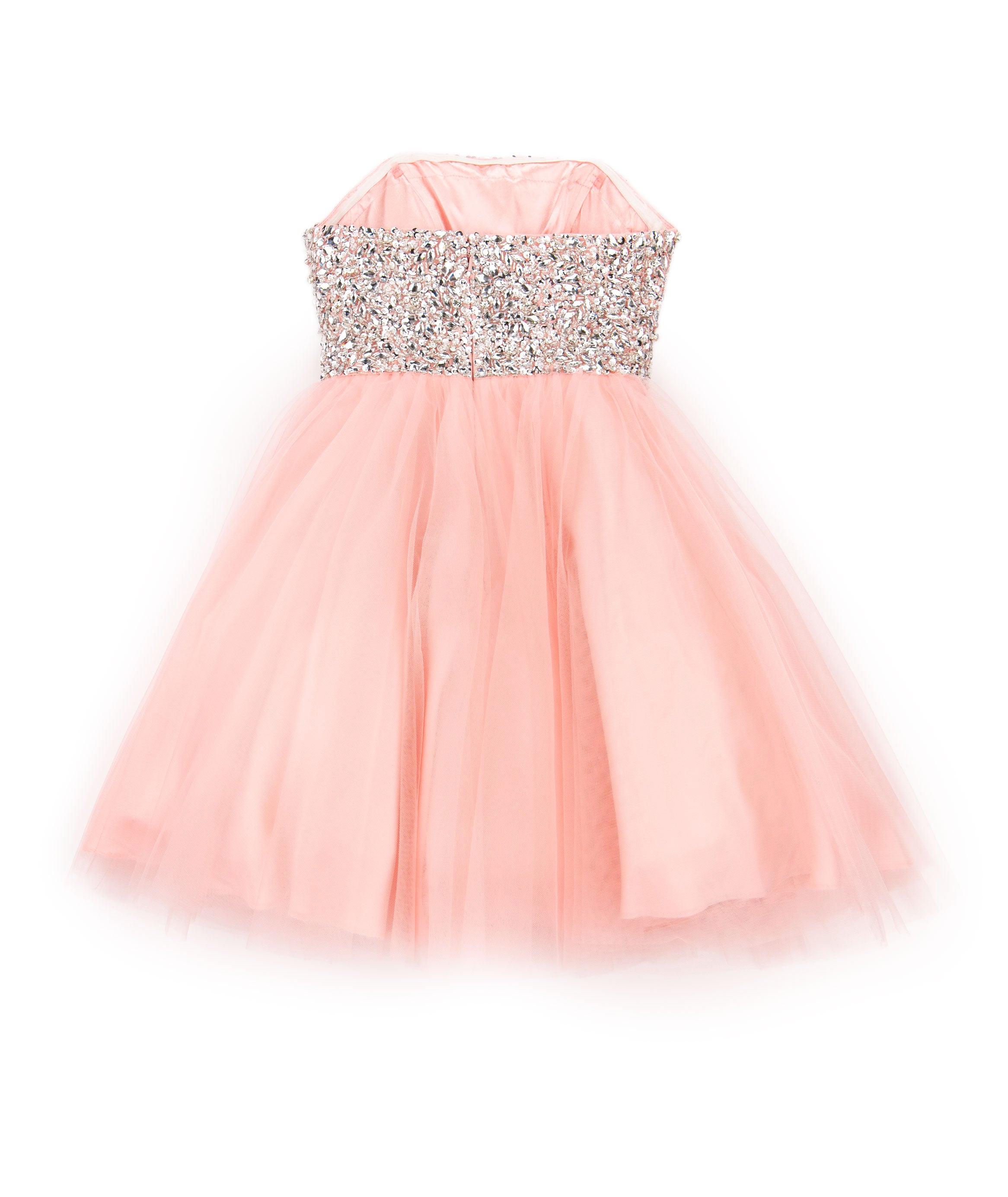 Jovani Juniors Ulla Crystal Tulle Dress Blush Girls Special Dresses Jovani