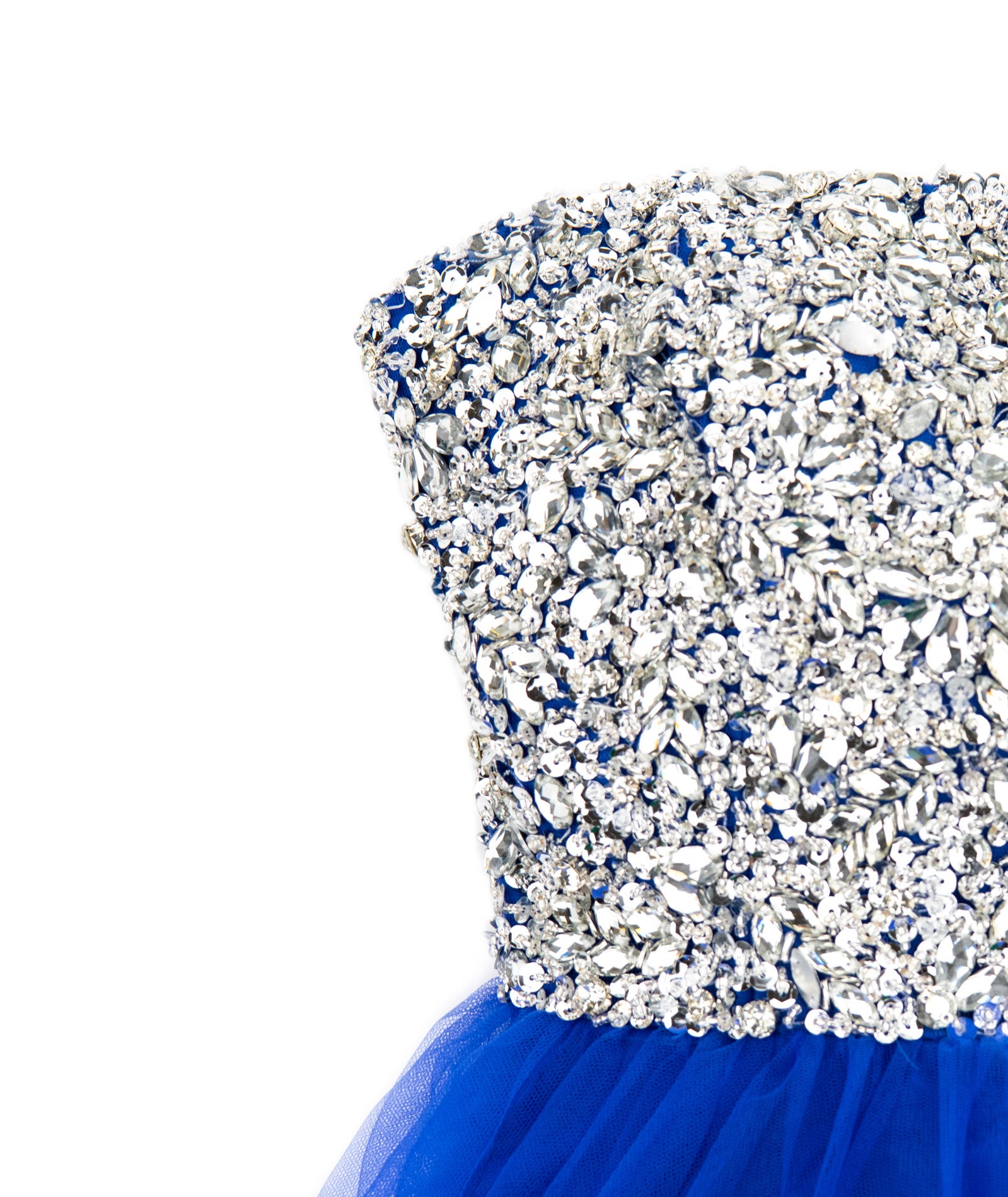 Jovani Juniors Ulla Crystal Tulle Dress Royal Blue Girls Special Dresses Jovani