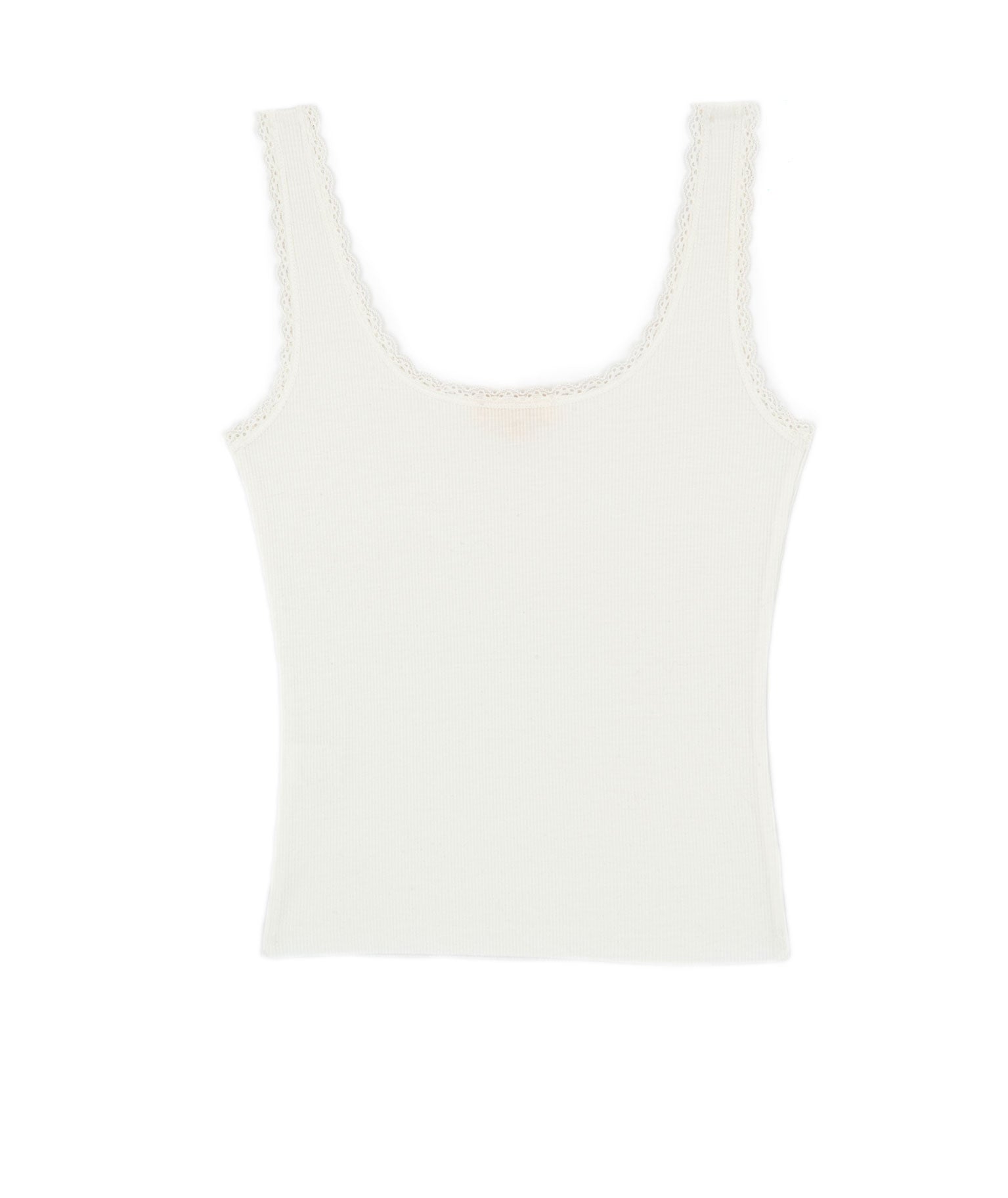 8apart Women Gabby Lace Trim Tank Womens Casual Tops 8apart White Juniors/Women XL