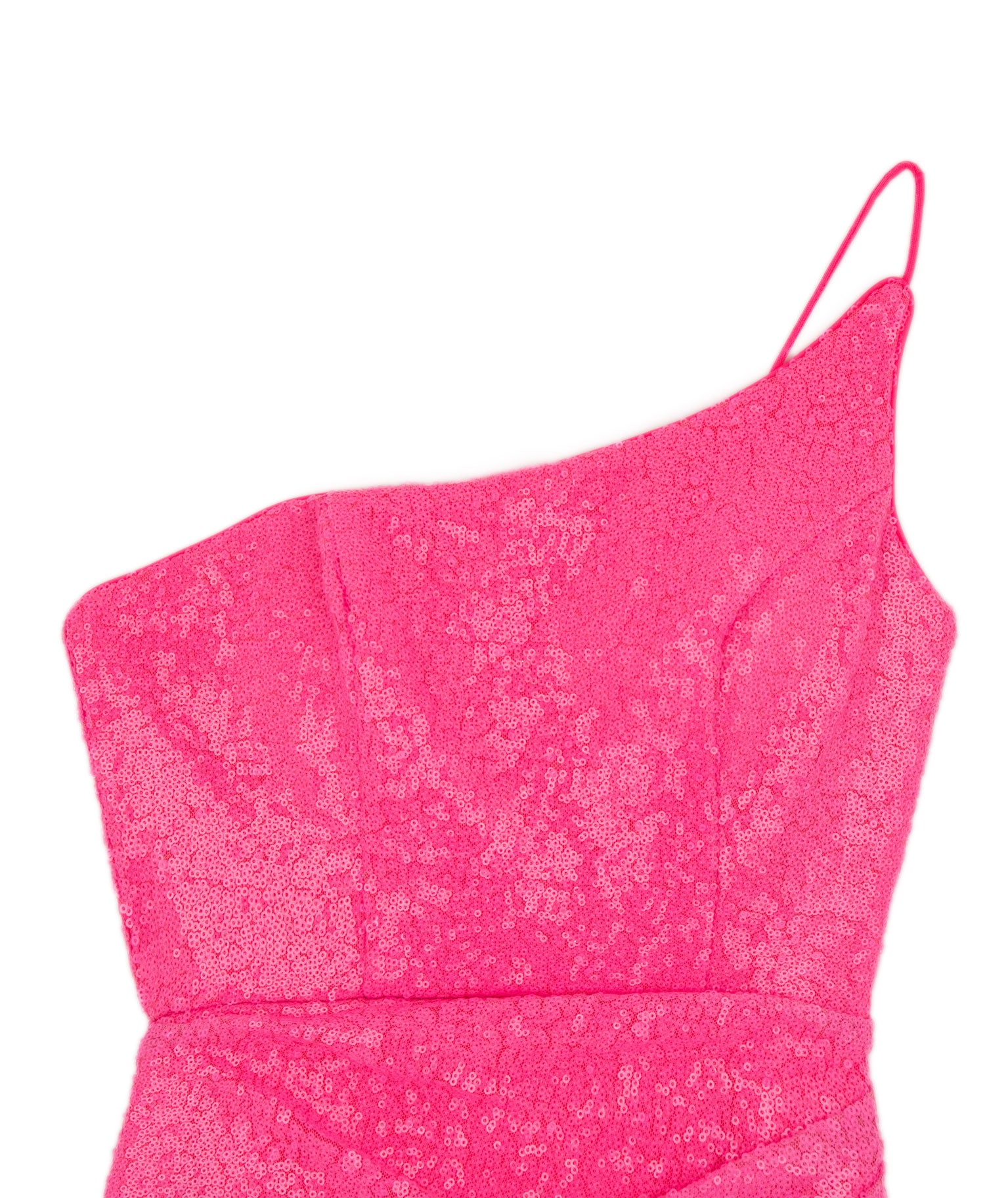 Alyce Women Neon Pink One Shoulder Sequin Dress Girls Special Dresses Alyce