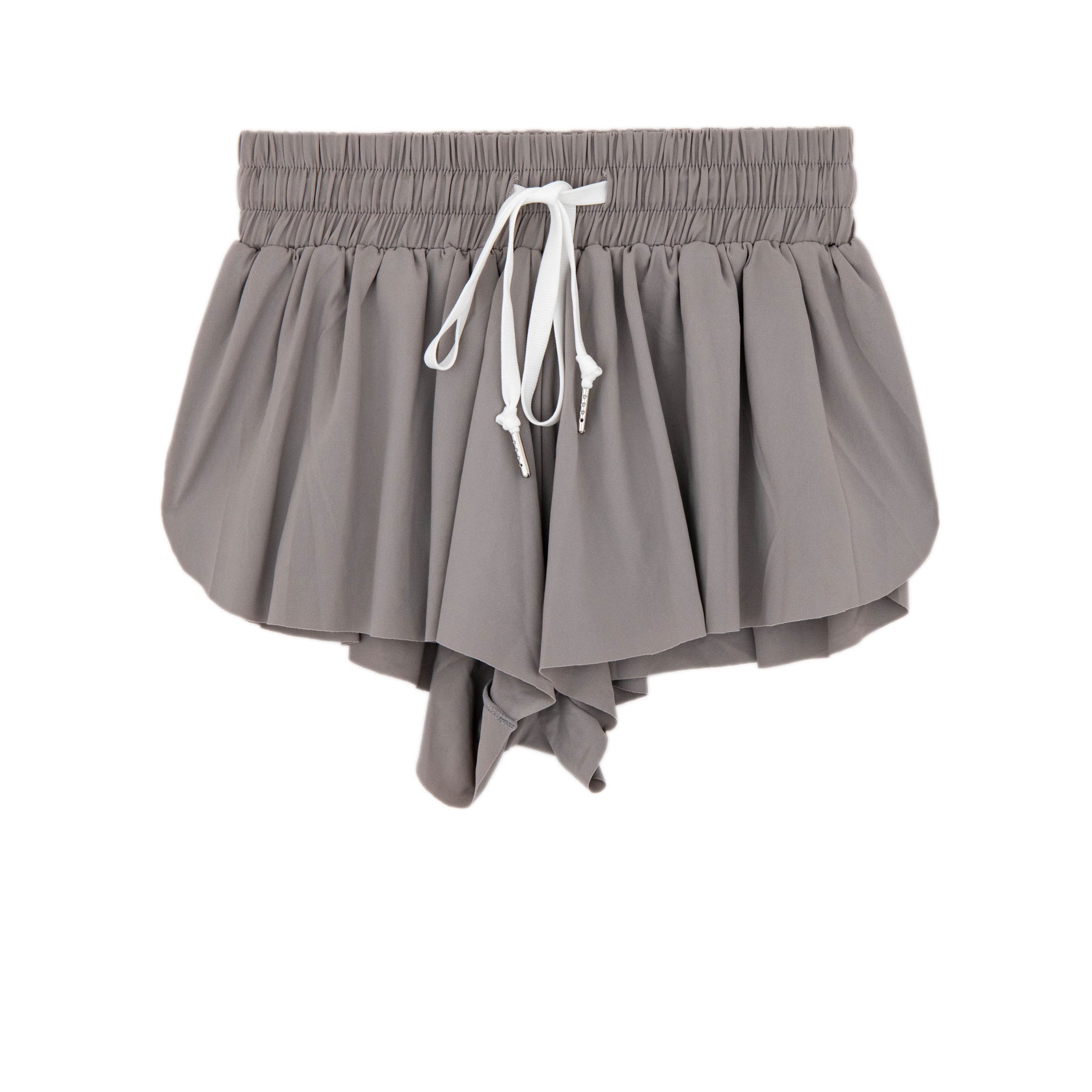 Katie J NYC Juniors Farrah Shorts Womens Casual Bottoms Katie J NYC Grey Juniors/Women XS