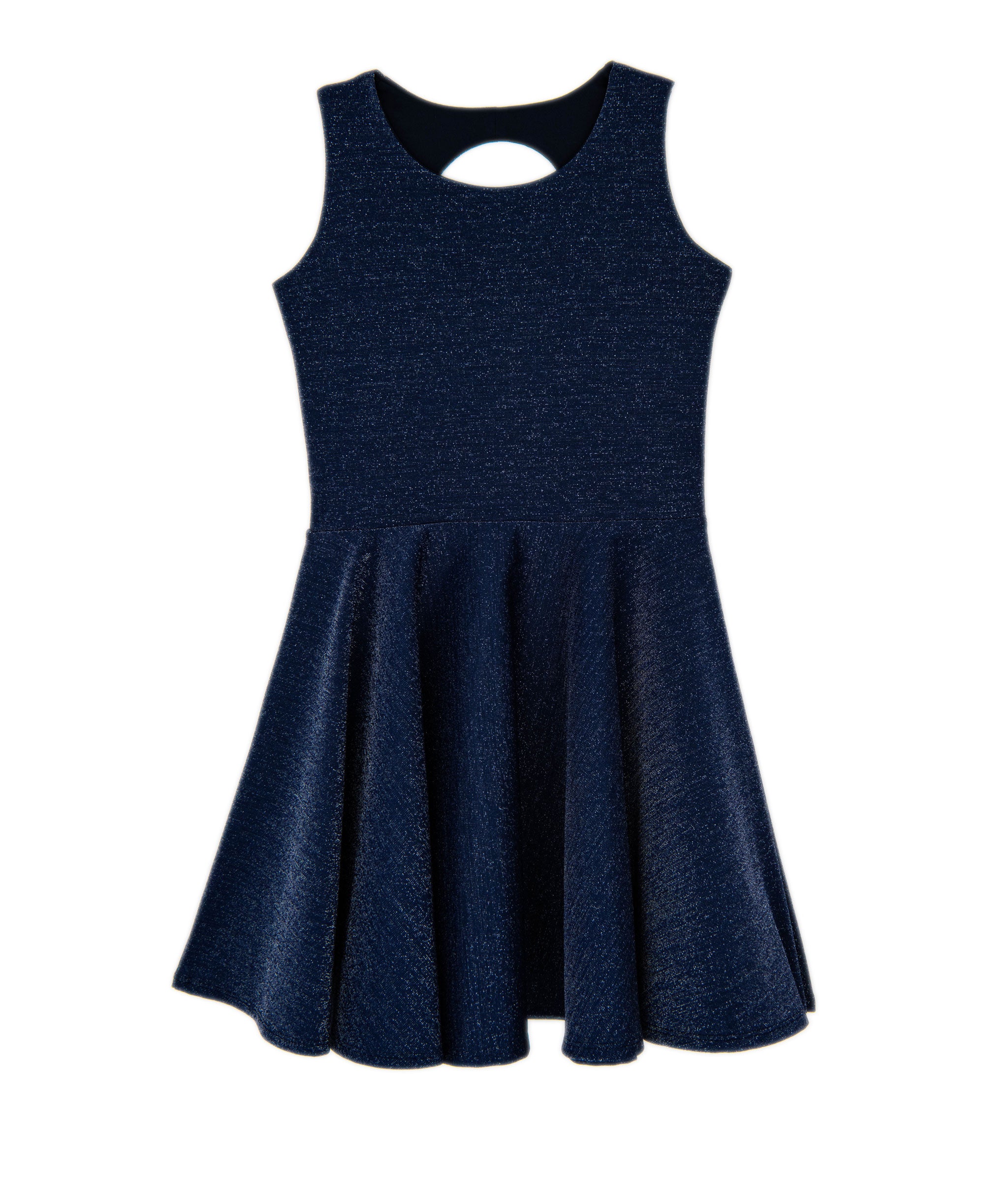 By Debra Girls Anne Navy/Silver Fit and Flare Dress Girls Special Dresses By Debra Navy Y/XS (6X)