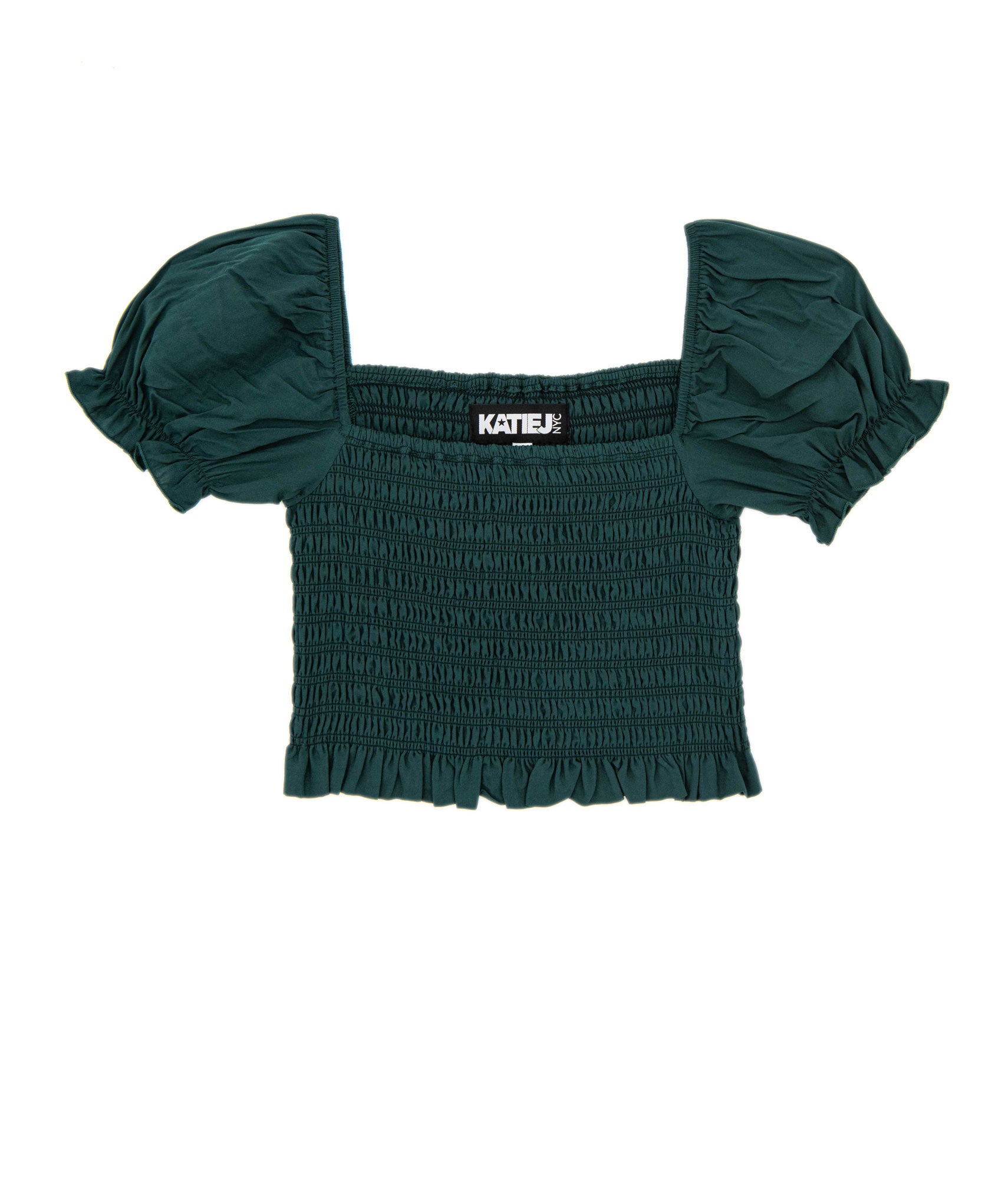 Katie J NYC Girls Marlee Top Girls Casual Tops Katie J NYC Dark Green Y/S (7/8)