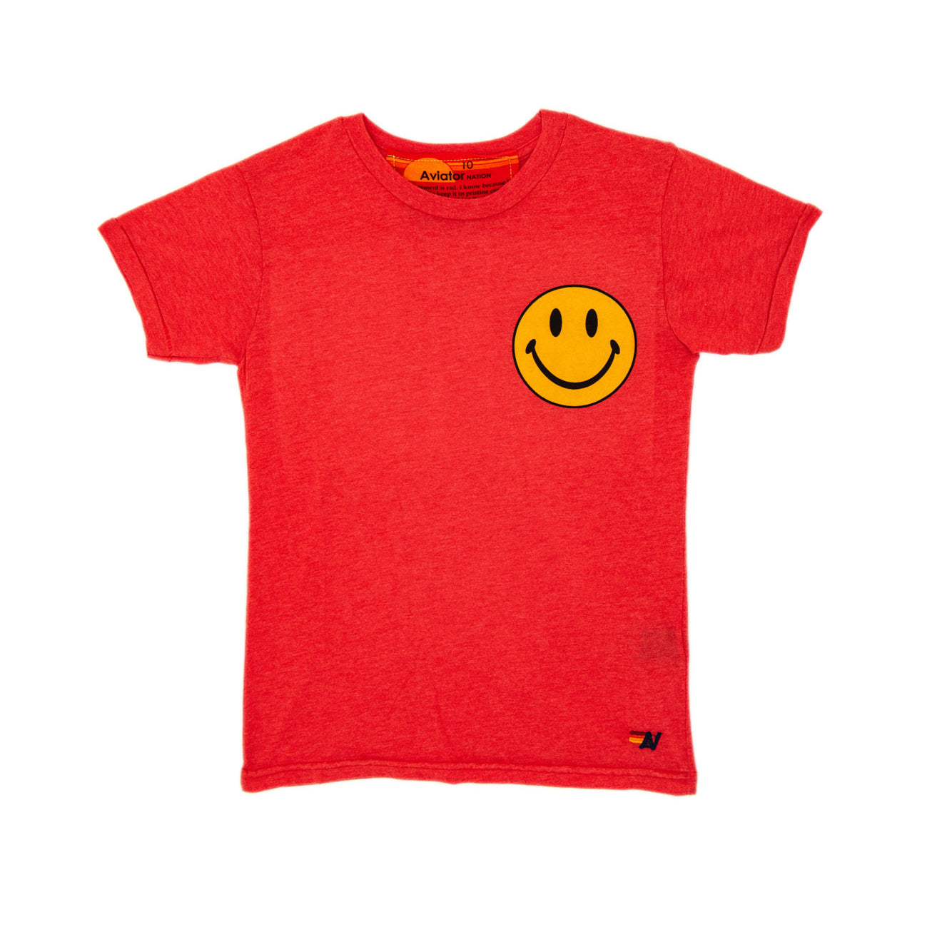 Aviator Nation Kids Smiley 2 Tee Girls Casual Tops Aviator Nation Red Y/4