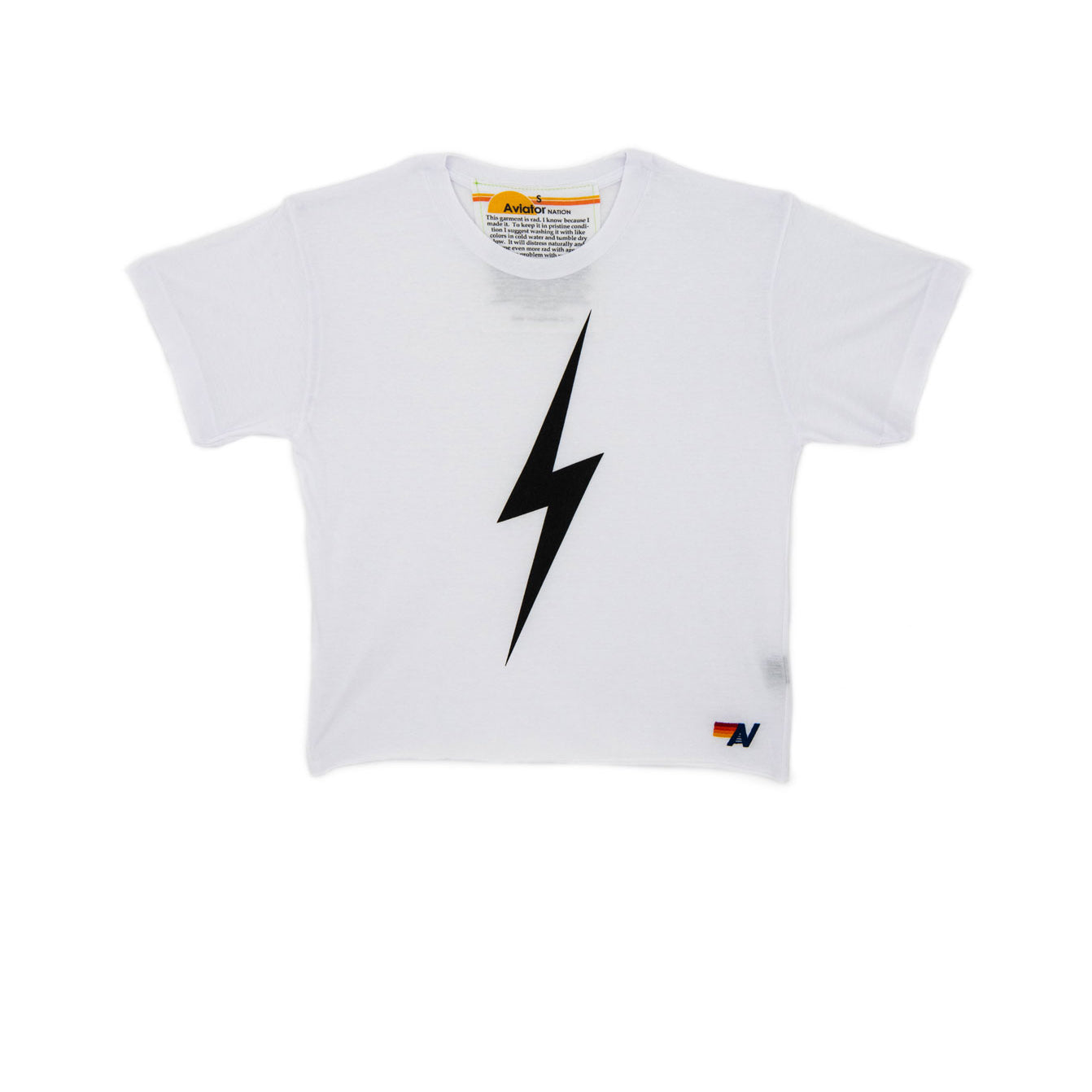 Aviator Nation Women Bolt Boyfriend Tee Womens Casual Tops Aviator Nation White Juniors/Women XS