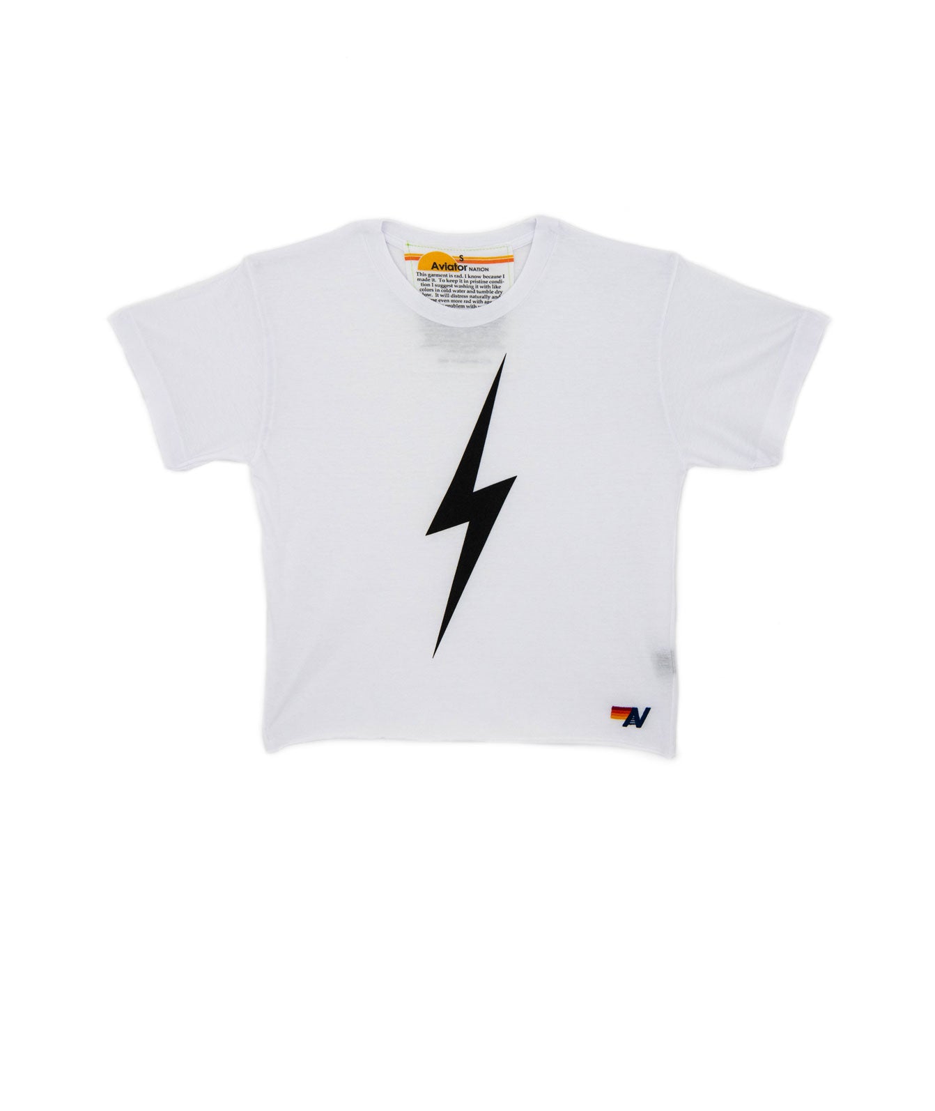 Aviator Nation Women Bolt Boyfriend Tee Womens Casual Tops Aviator Nation White Juniors/Women XS