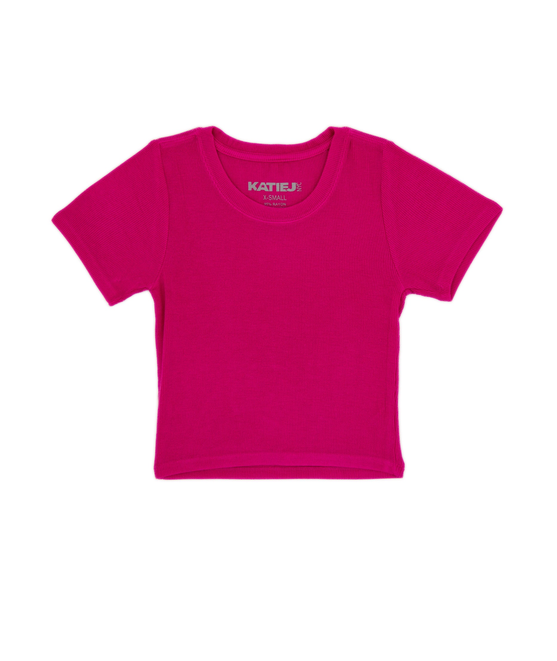 Katie J NYC Girls Livi Tee Girls Casual Tops Katie J NYC Shocking Pink Y/S (7/8)