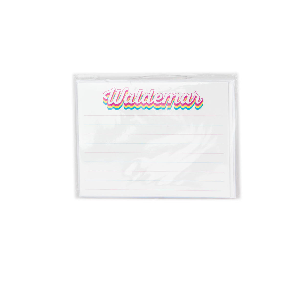 A Wink and a Nod Groovy Lined Flat Notecards Pack of 8 Distressed/seasonal accessories A Wink and a Nod Multi Camp Waldemar