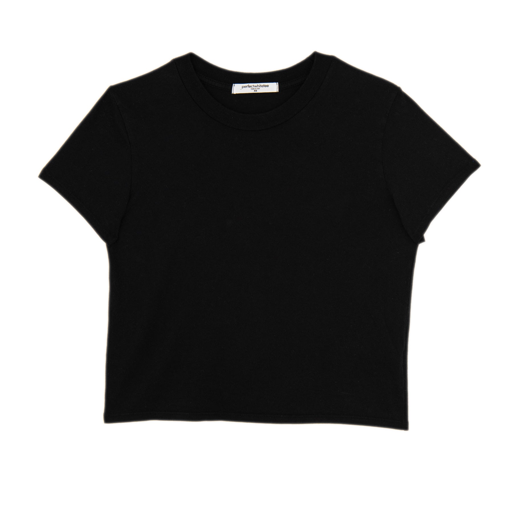 Perfect White Tee Women Springsteen Crew Baby Tee Womens Casual Tops Perfect White Tee True Black Juniors/Women XS