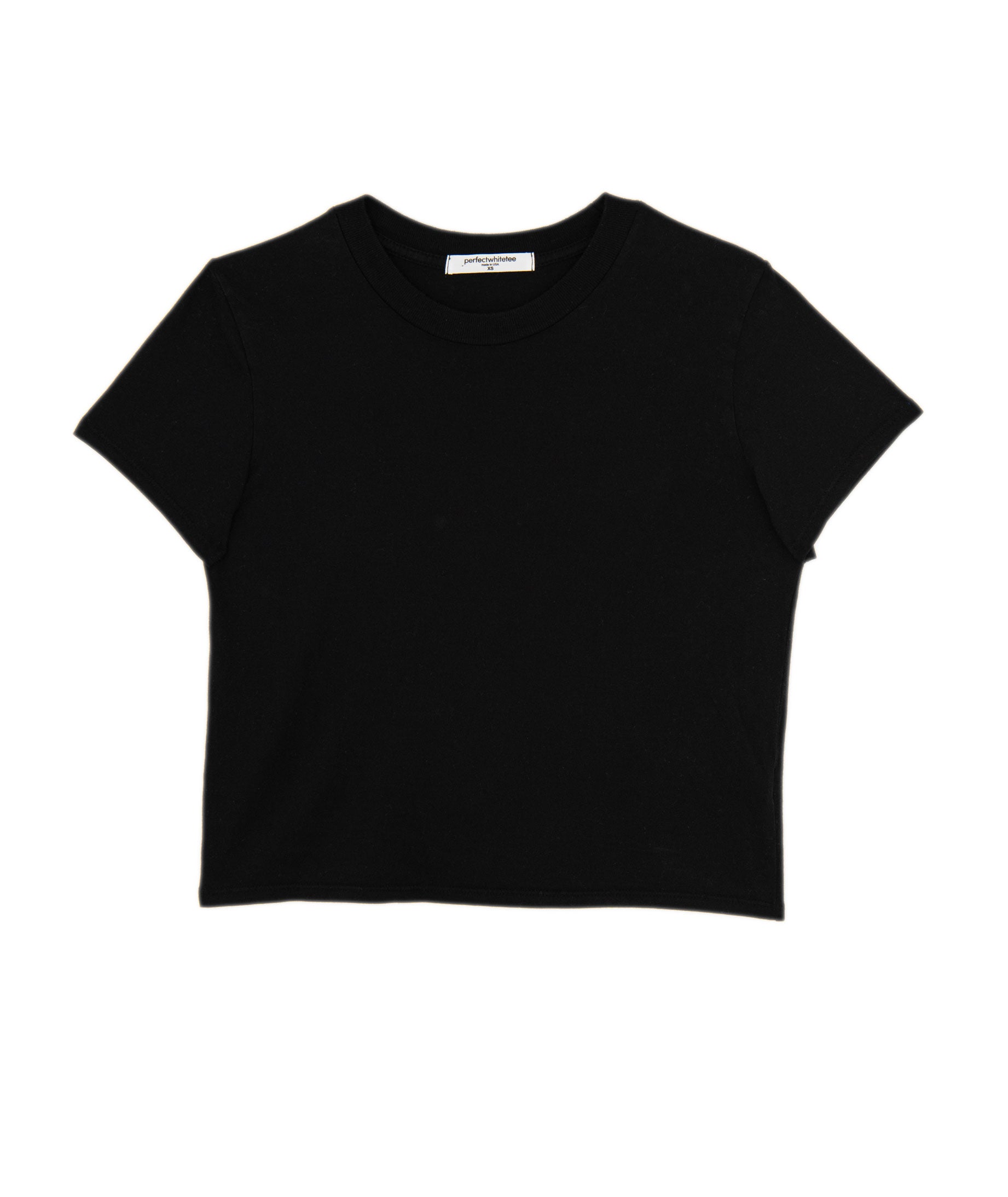 Perfect White Tee Women Springsteen Crew Baby Tee Womens Casual Tops Perfect White Tee True Black Juniors/Women XS