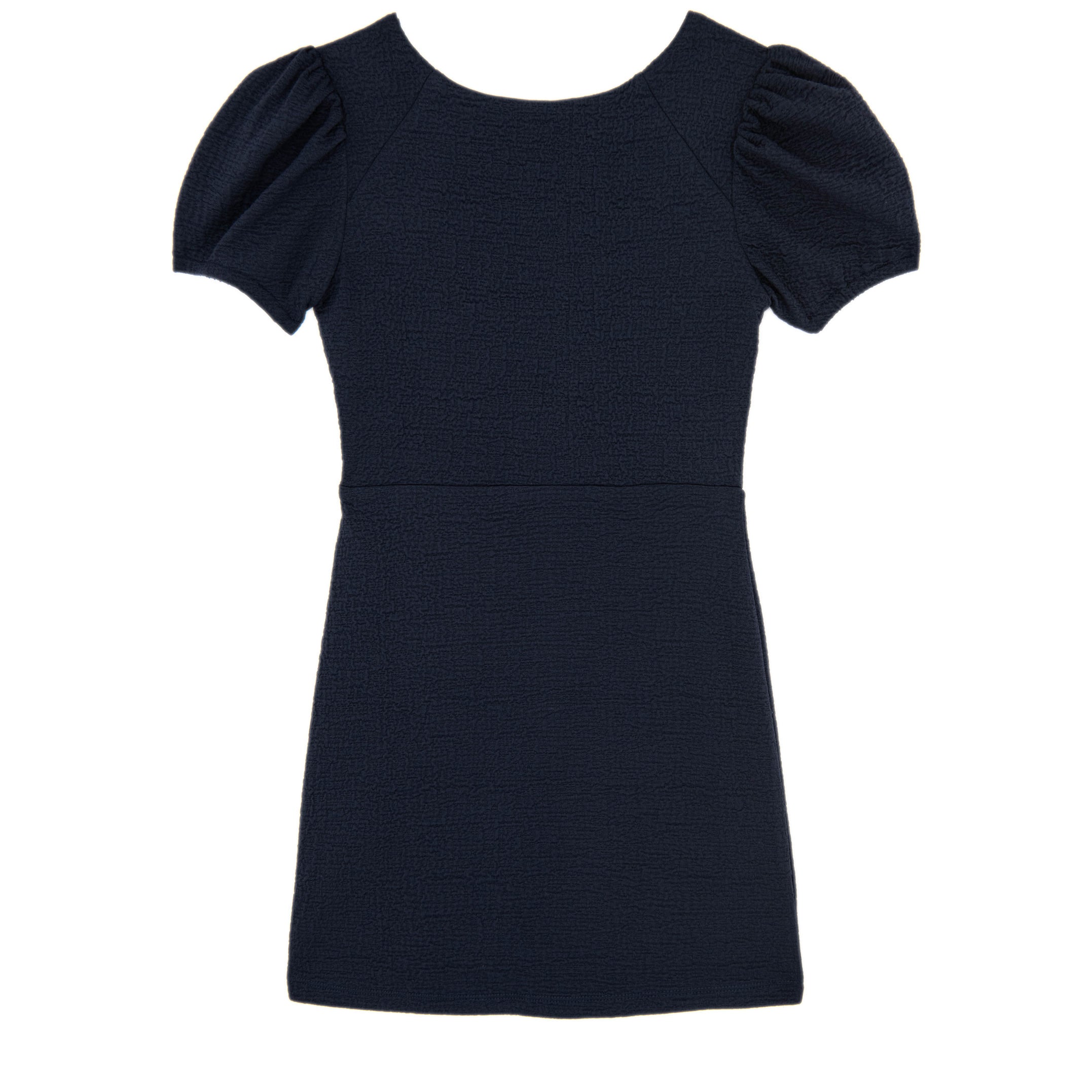 By Debra Girls Mia Navy Puff Sleeve Sheath Dress Girls Special Dresses By Debra Navy Y/XS (6X)