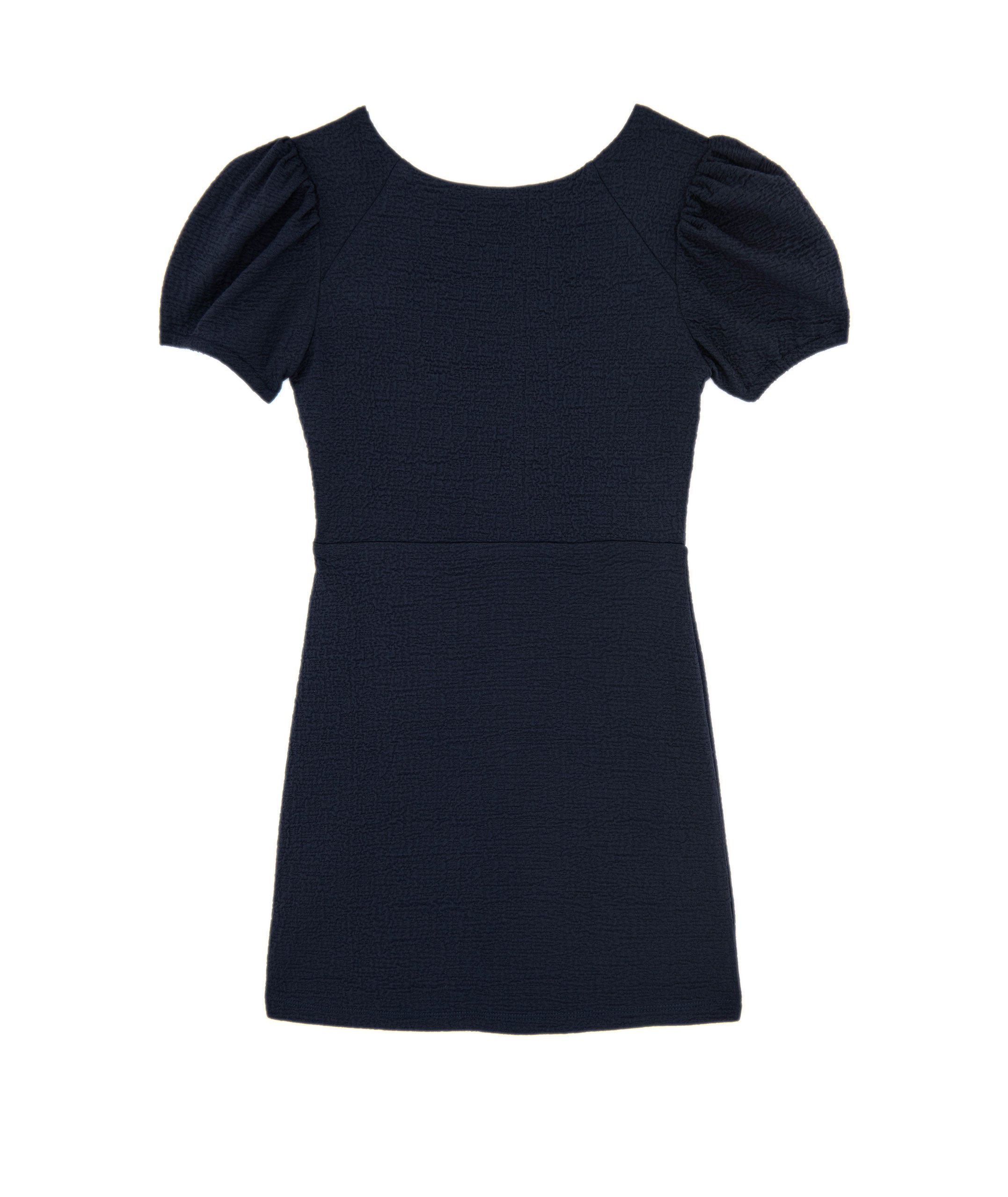 By Debra Girls Mia Navy Puff Sleeve Sheath Dress Girls Special Dresses By Debra Navy Y/XS (6X)