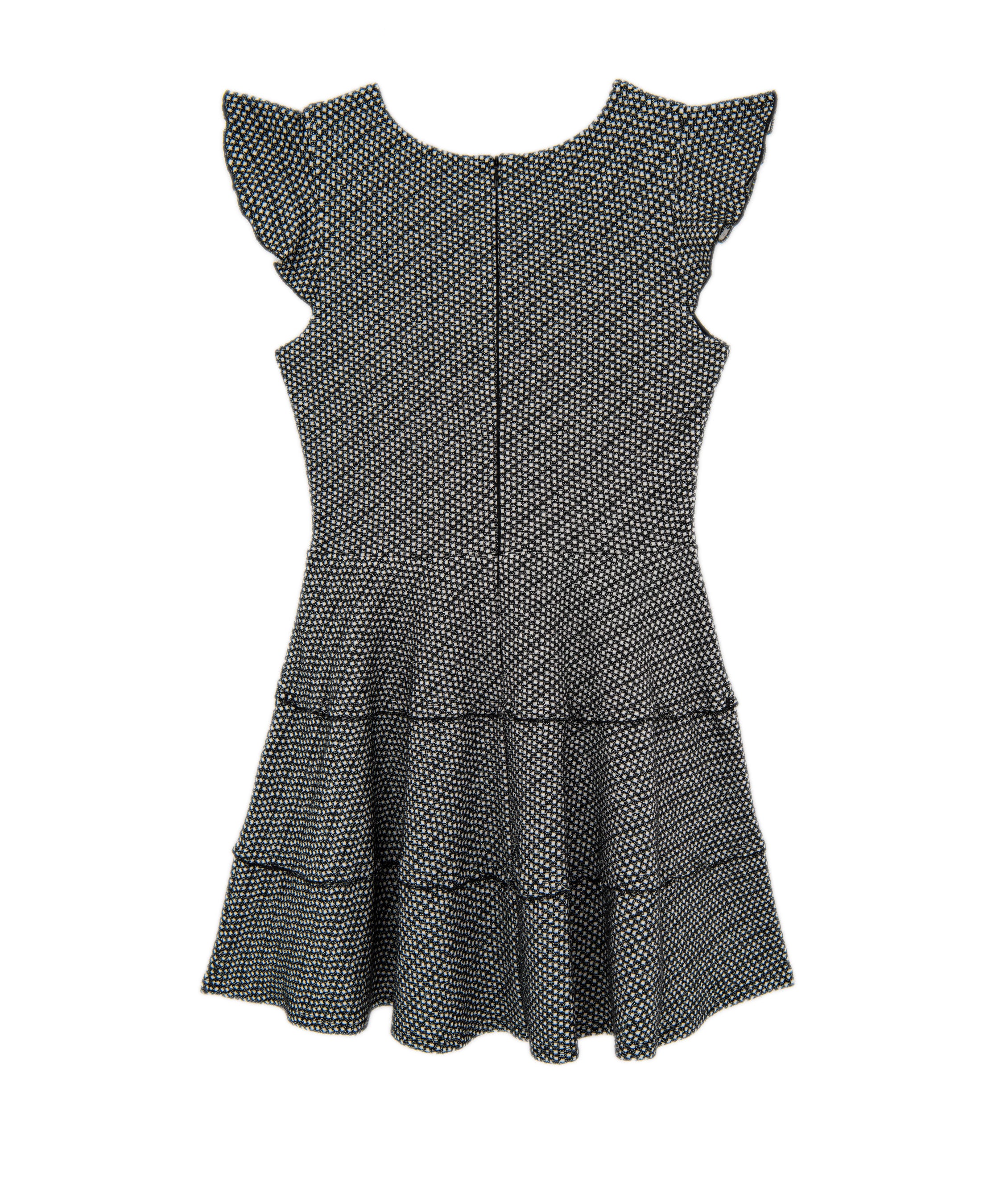 By Debra Girls Sara Black/White 3 Tier Dress Girls Special Dresses By Debra