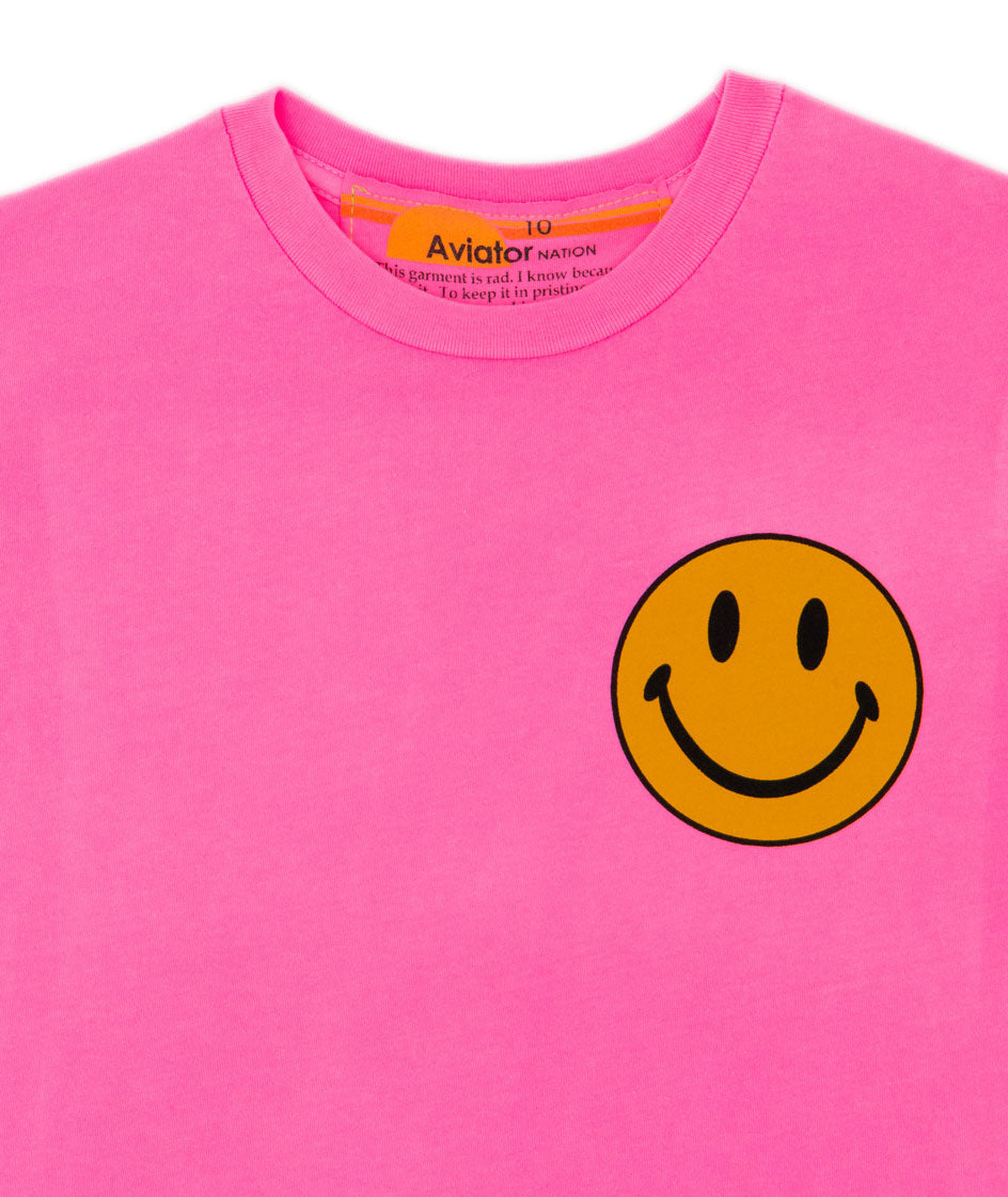 Aviator Nation Kids Smiley 2 Tee Girls Casual Tops Aviator Nation
