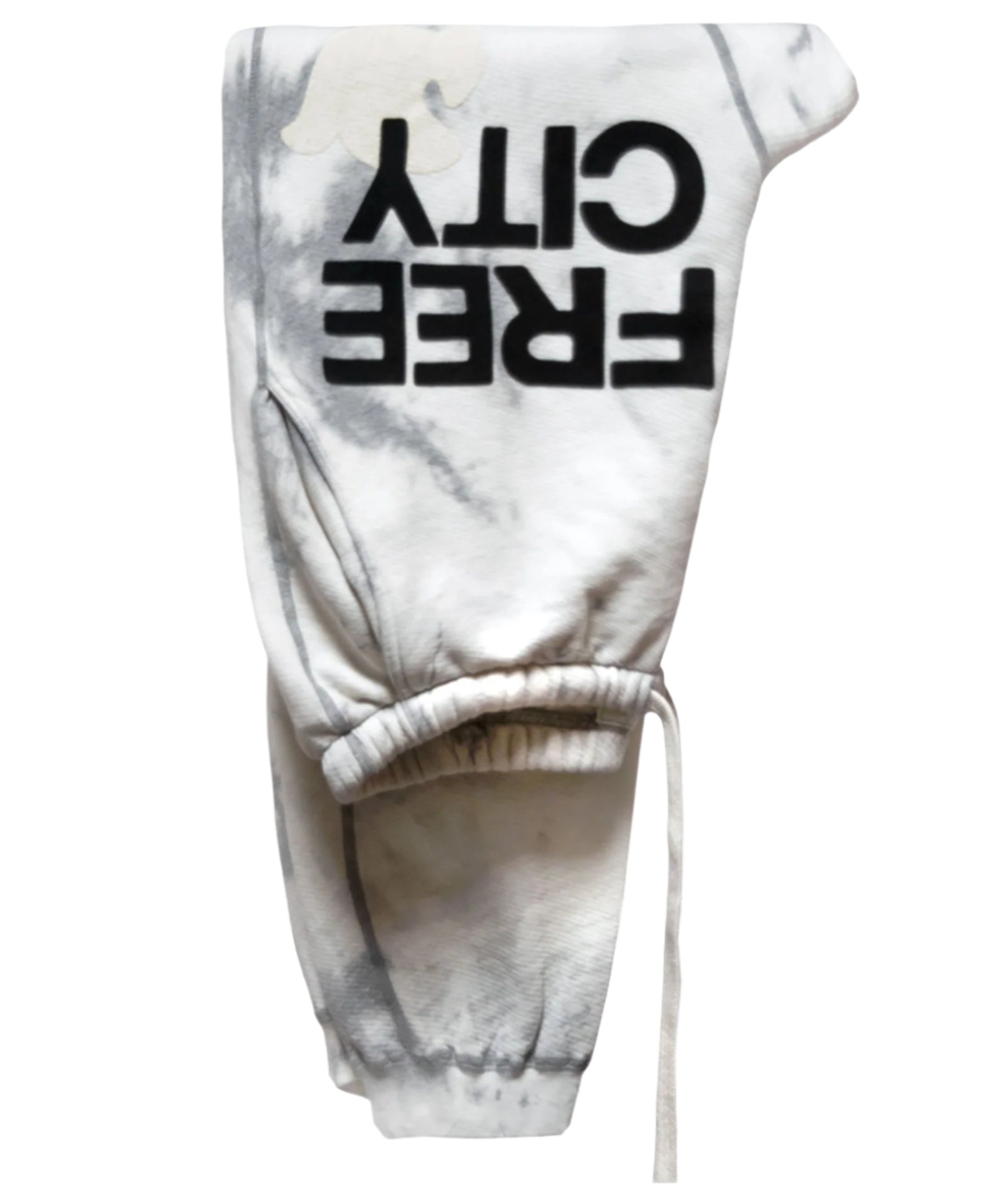 FREECITY Women Large Pocket Sweatpants White Storm Distressed/seasonal womens FREECITY