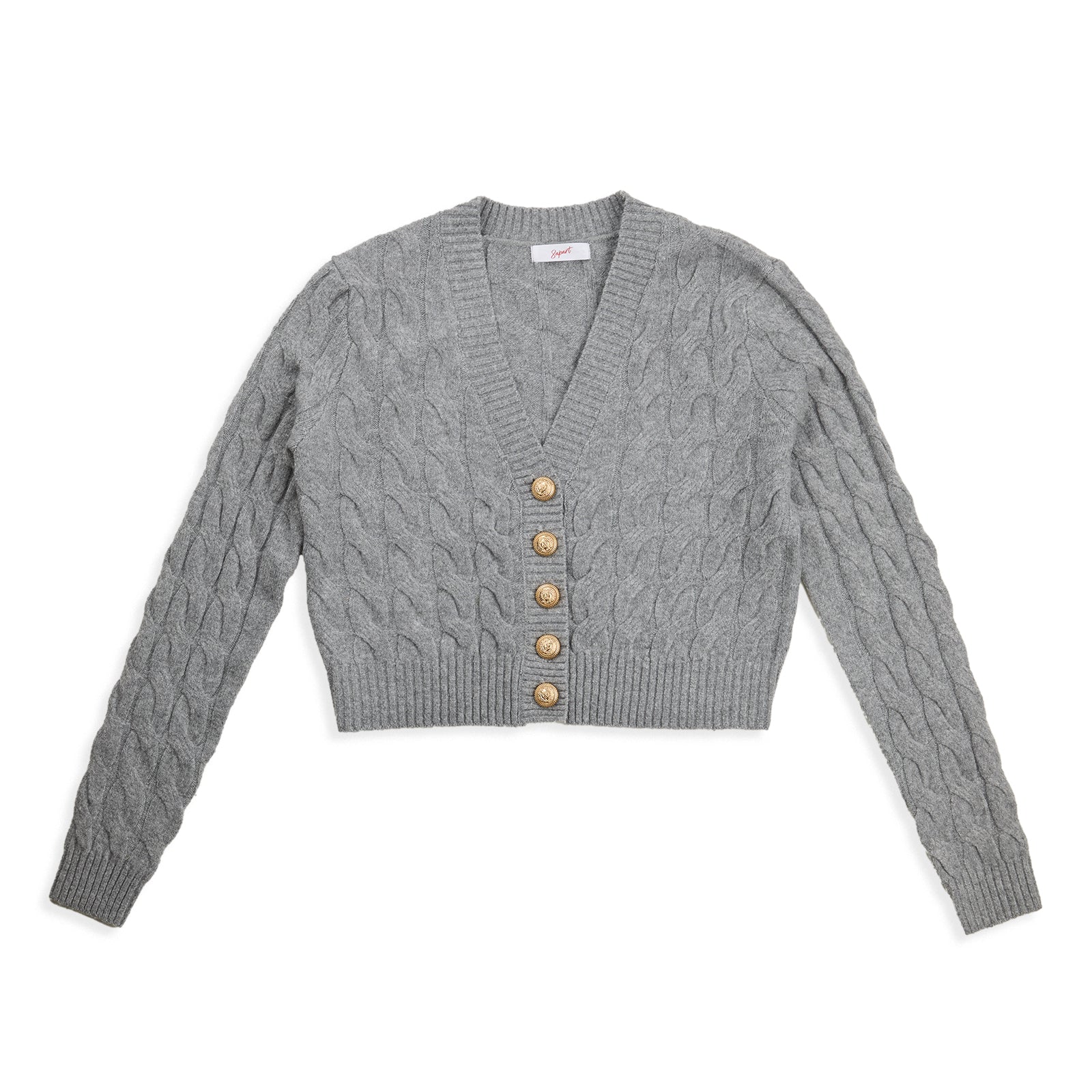 8apart Women Maisie Cable Cardigan Womens Casual Tops 8apart Grey Juniors/Women S