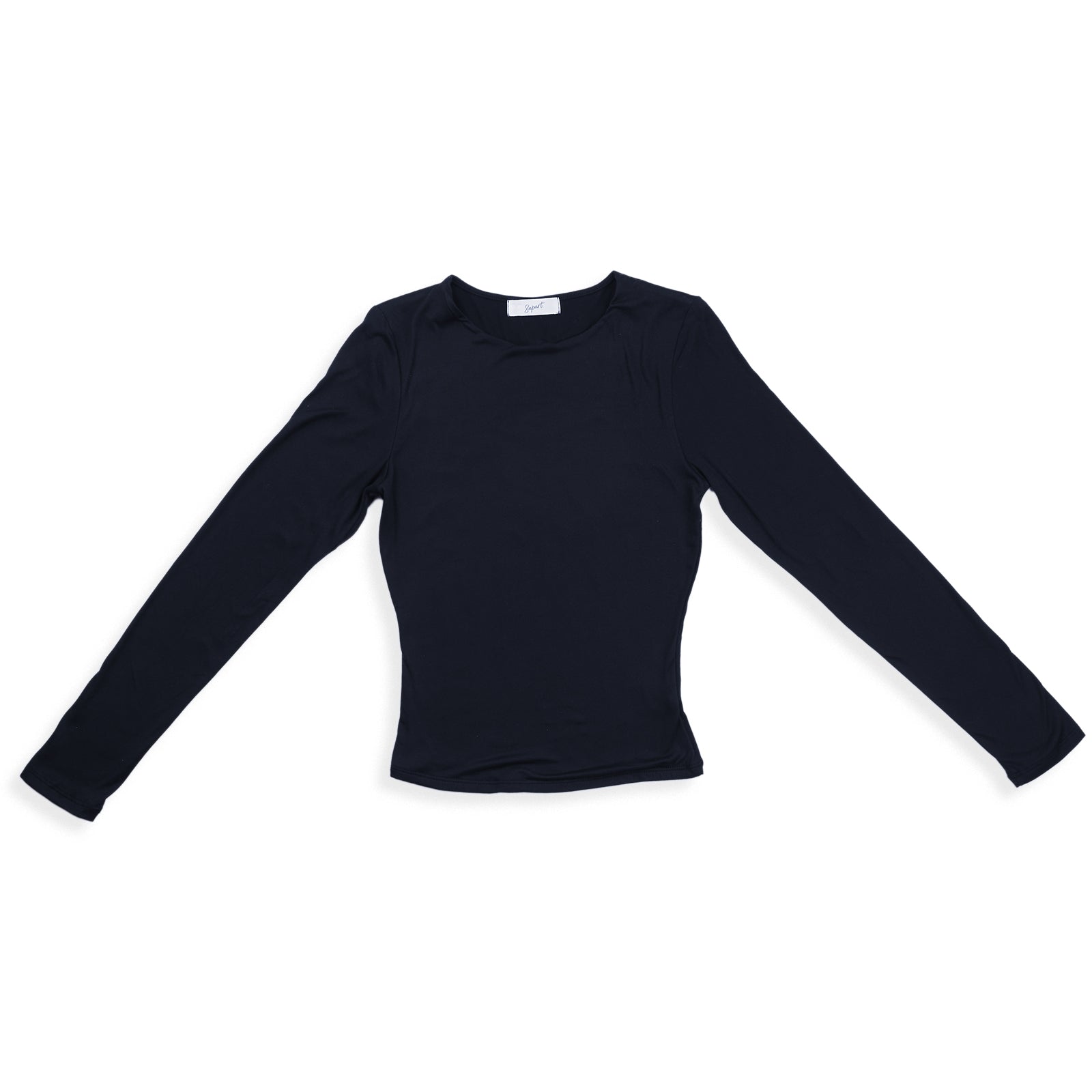 8apart Women Kylie Long Sleeve Double Layer Top Womens Casual Tops 8apart Navy Juniors/Women S