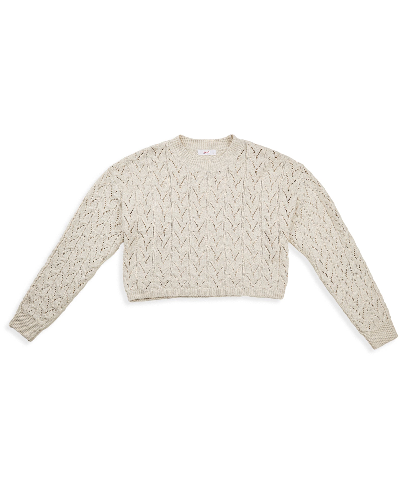 8apart Women Ada Cable Crew Sweater Womens Casual Tops 8apart Tan Juniors/Women S