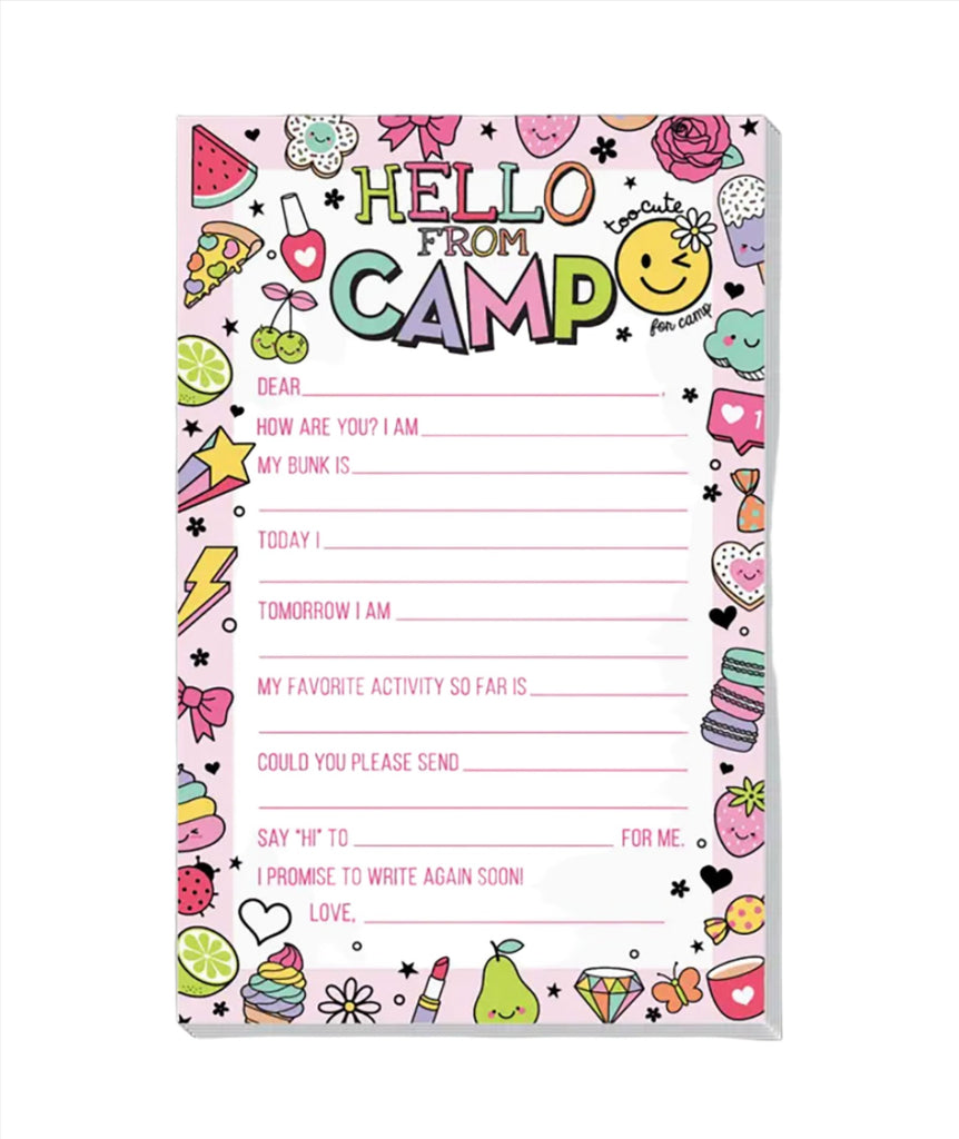 Hello From Camp Stationery Pads Camp Frankie's Exclusives   