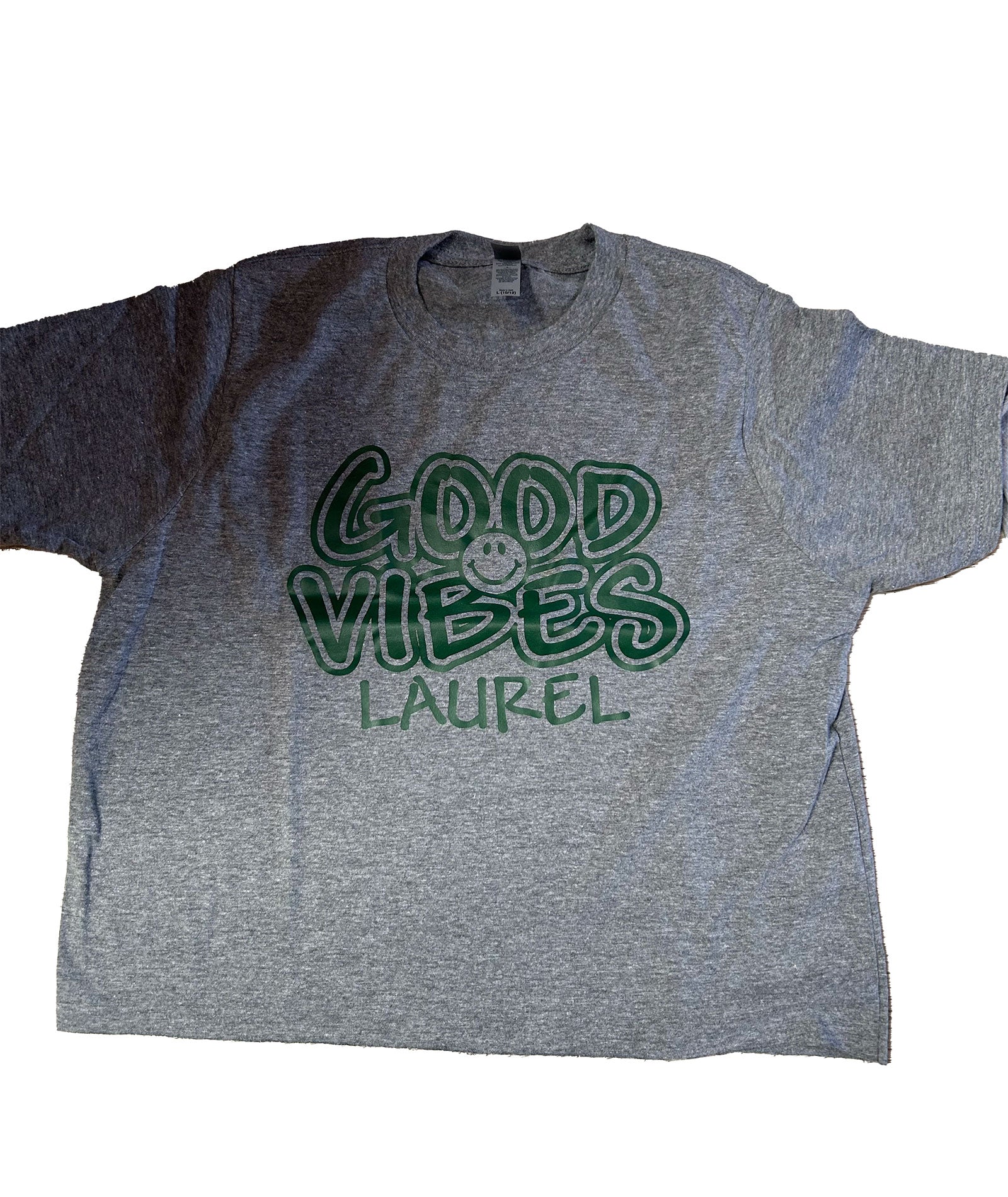 Camp Sample Tee Grey Good Vibes Laurel Distressed/seasonal girls Frankie's Exclusives Grey Y/L (10/12)