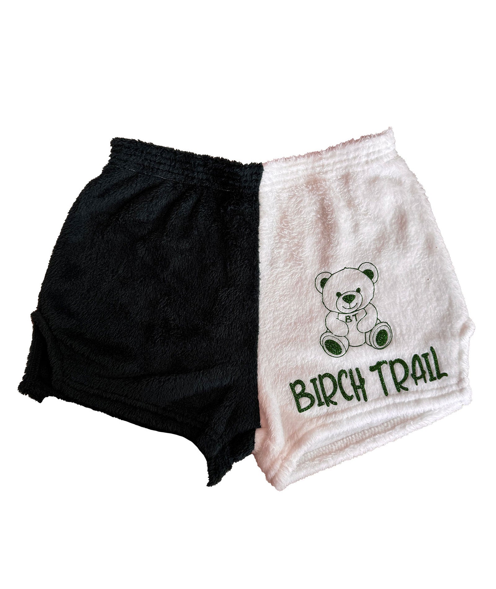 Girls Birch Trail Teddy Shorts Distressed/seasonal girls Made with Love and Kisses Green Y/4/5