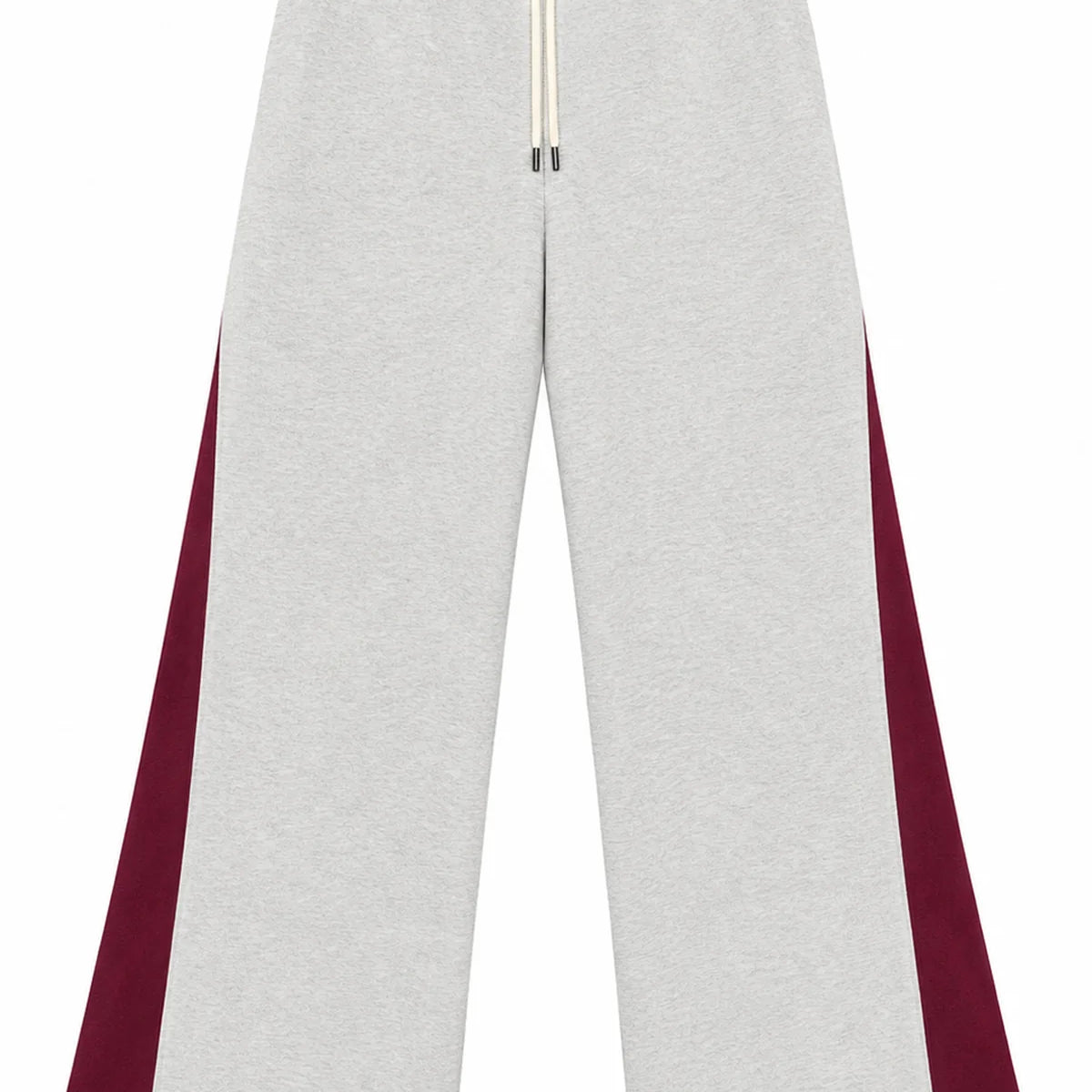 Katie J NYC Girls Landen Heather Grey/Burgundy Sweatpants Girls Casual Bottoms Katie J NYC Multi Y/S (7/8)