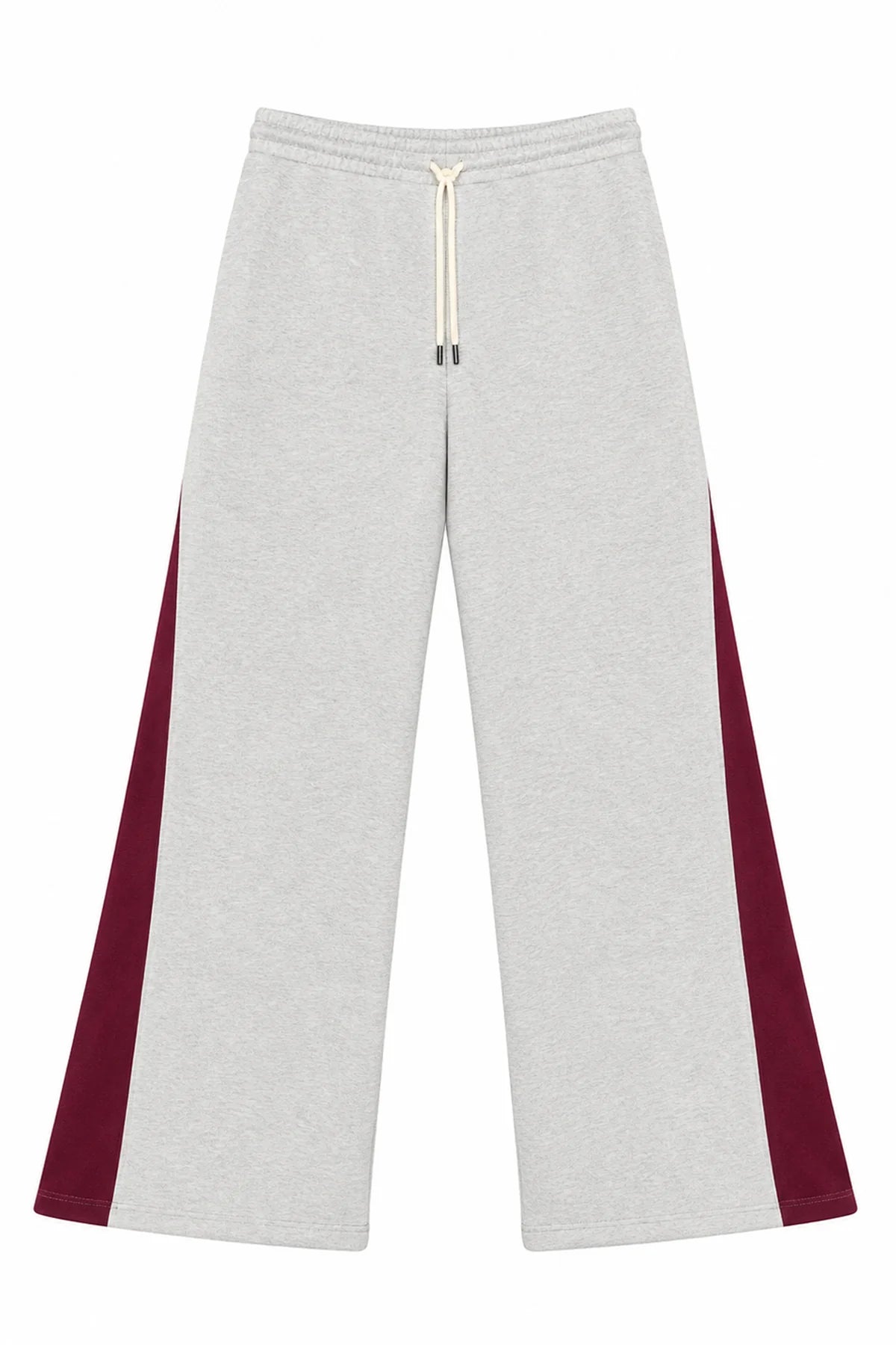 Katie J NYC Girls Landen Heather Grey/Burgundy Sweatpants Girls Casual Bottoms Katie J NYC Multi Y/S (7/8)