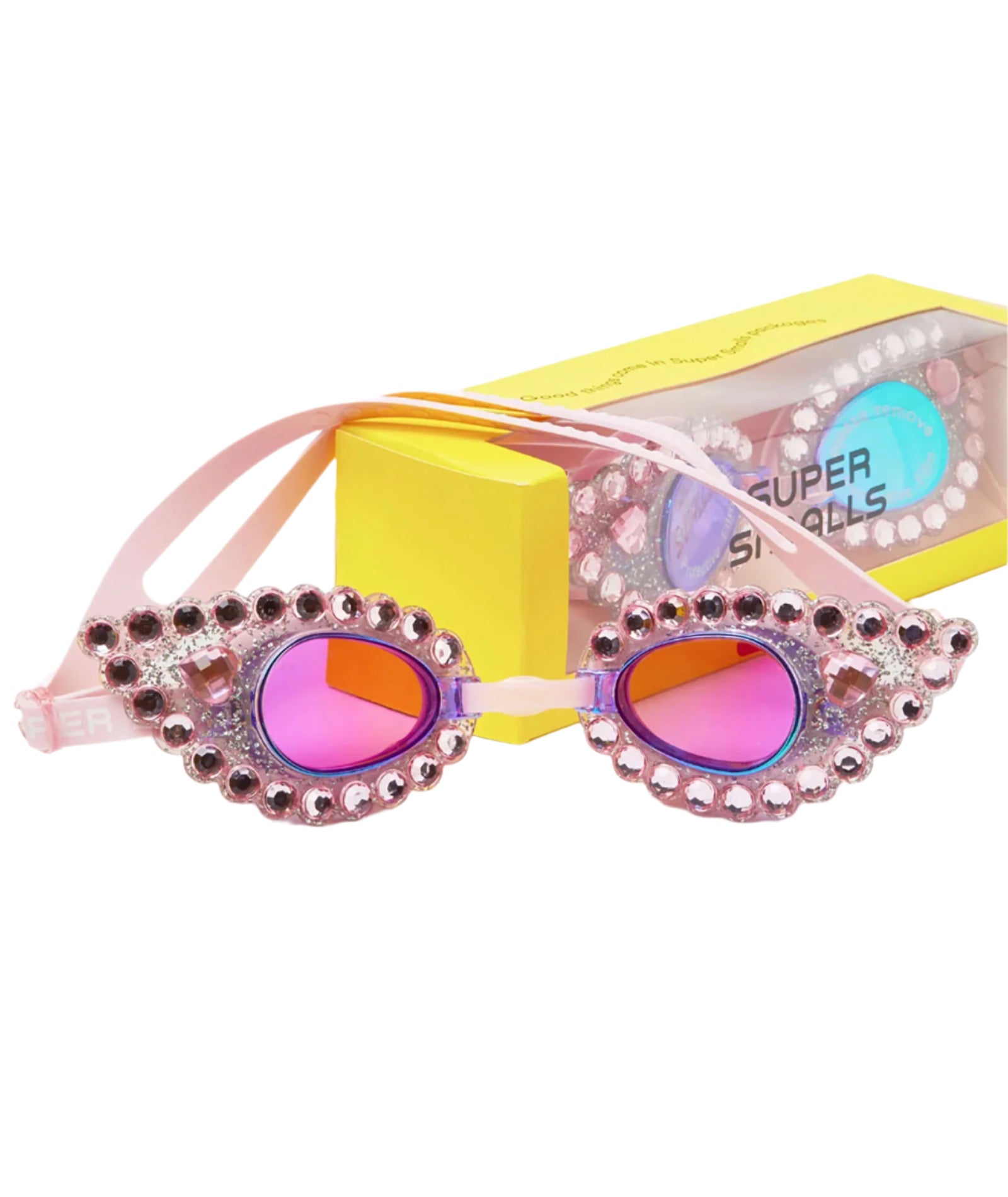 Super Smalls Pink Splash Swim Goggles Accessories Super Smalls