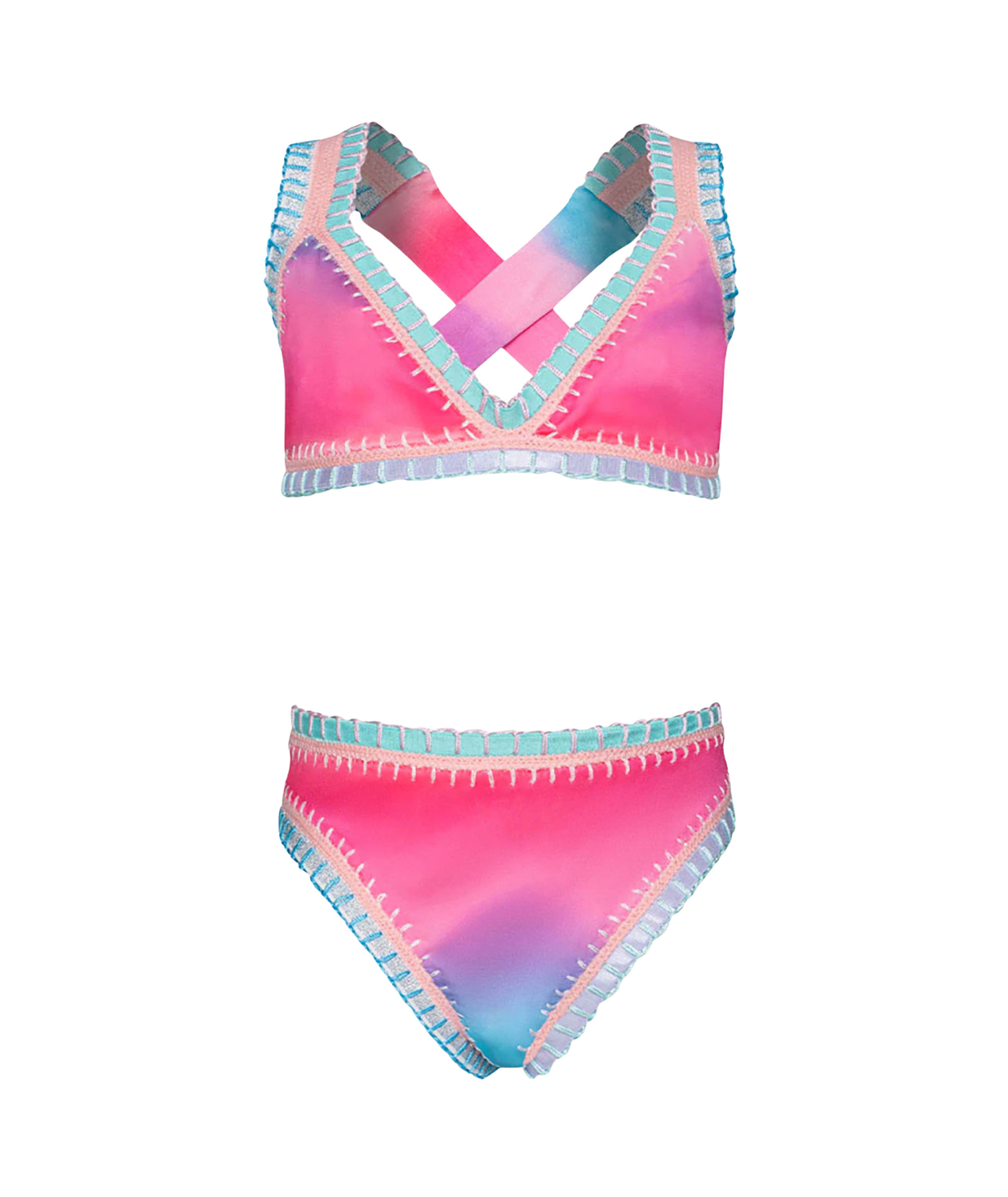 PQ Girls Rainbow Embroidered Bikini Cross Strap Accessories PQ Girls Dream Y/6